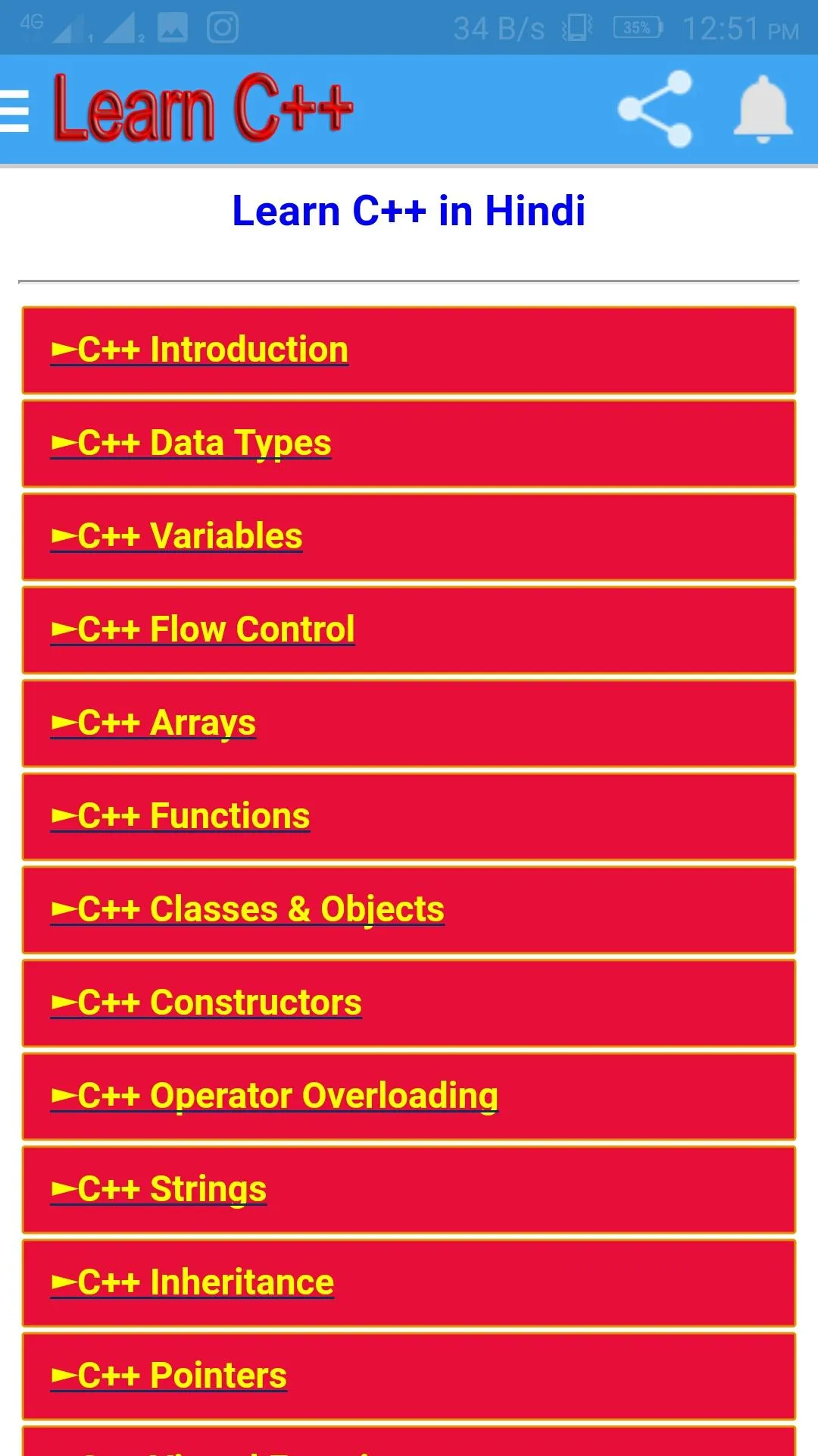 Learn C++ in Hindi | Indus Appstore | Screenshot