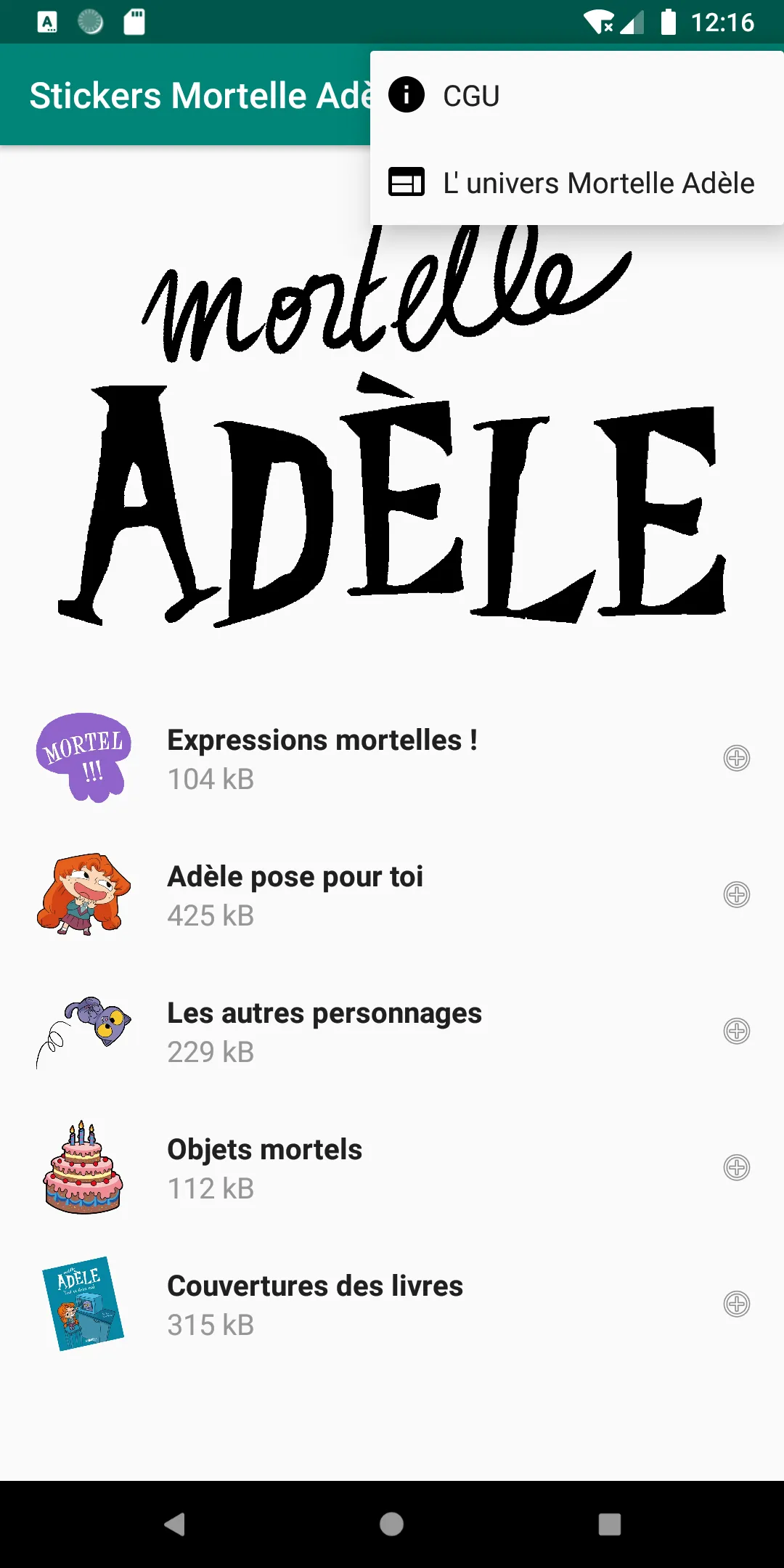 Stickers Mortelle Adèle | Indus Appstore | Screenshot