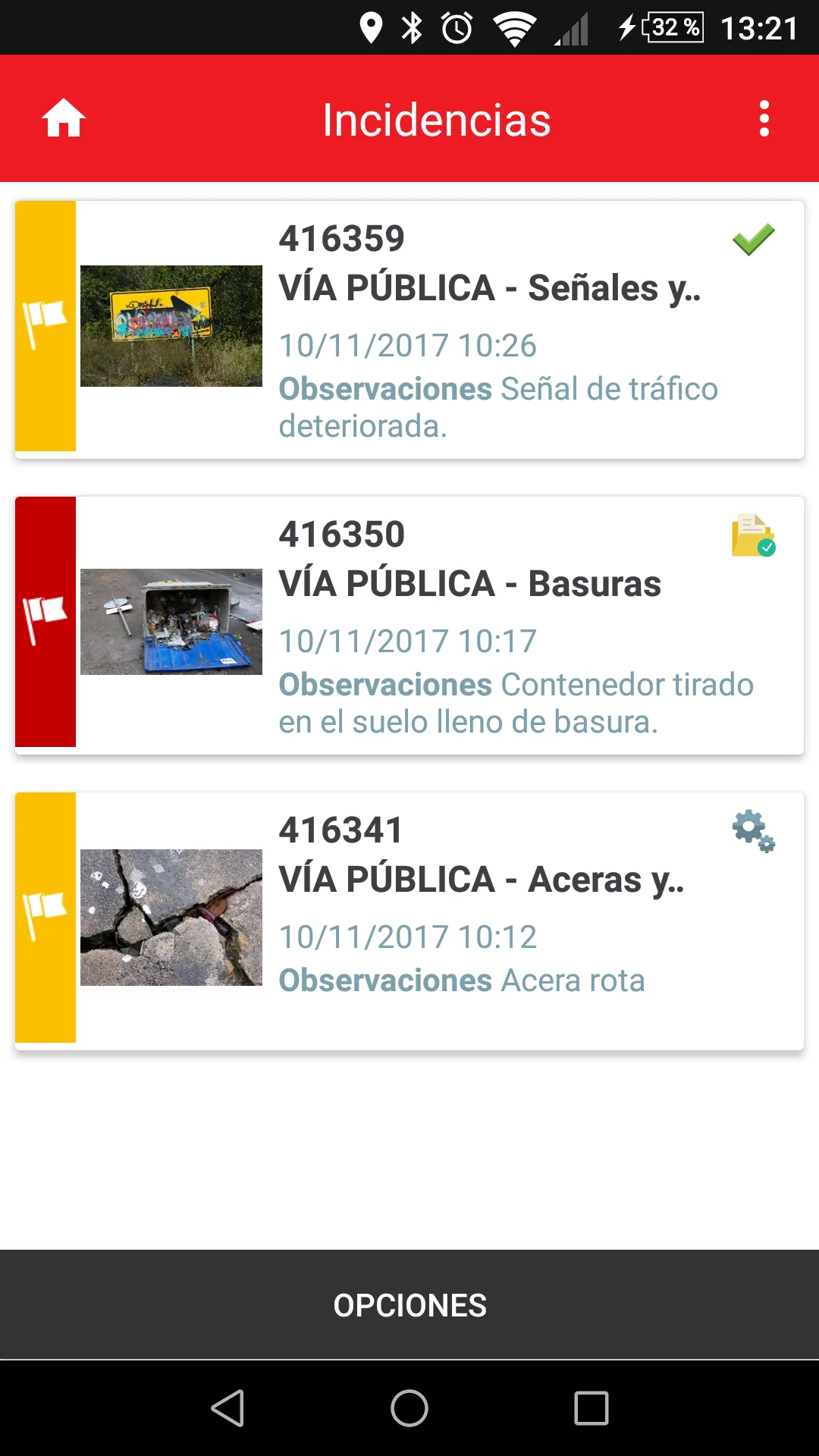 LiVe Gestión de incidencias | Indus Appstore | Screenshot