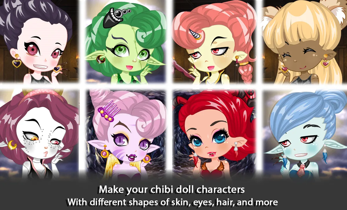 Chibi Monster Girl Maker Games | Indus Appstore | Screenshot