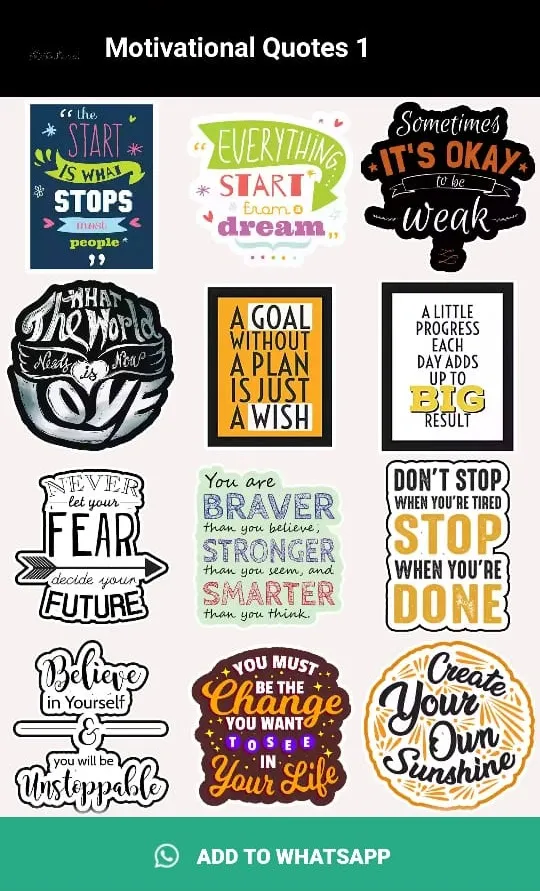 Motivational Stickers | Indus Appstore | Screenshot