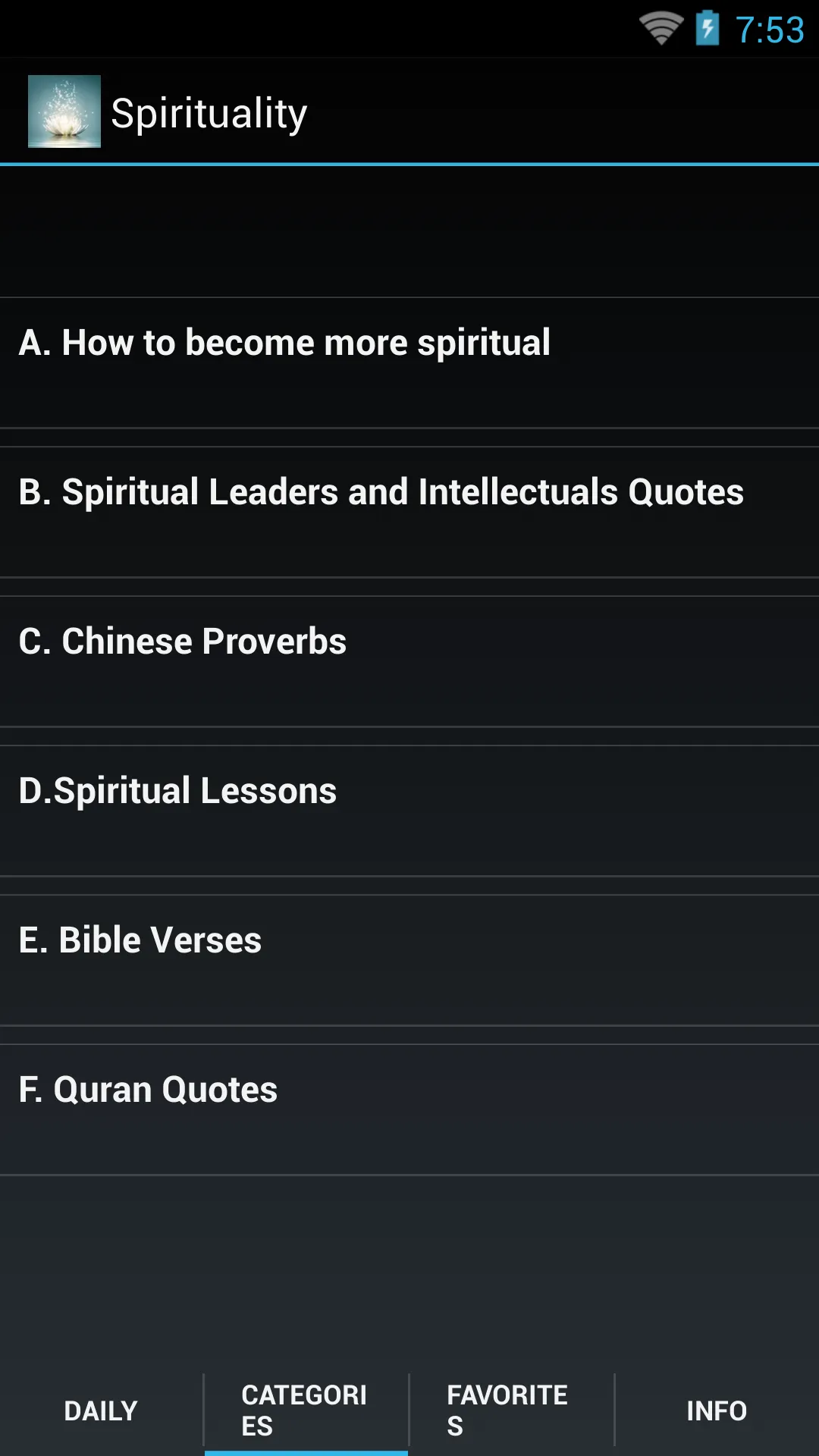 Daily Spiritual Quotes | Indus Appstore | Screenshot