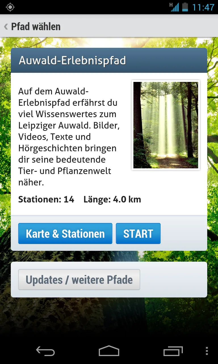 Auwald-Erlebnispfade | Indus Appstore | Screenshot