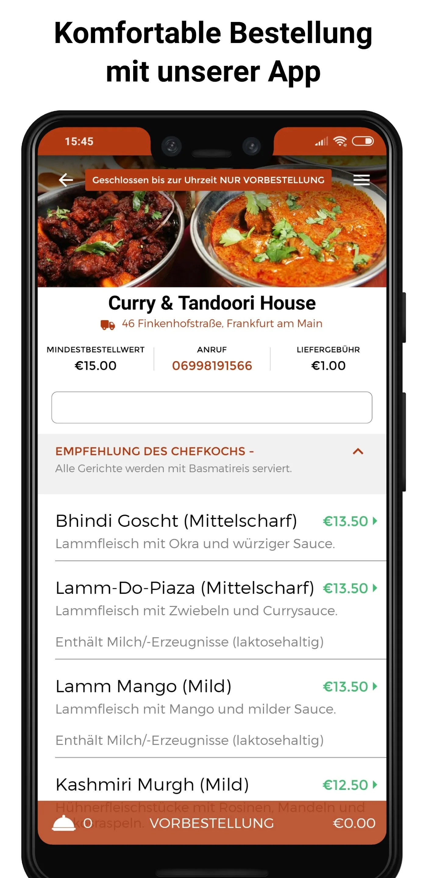 Curry & Tandoori House | Indus Appstore | Screenshot