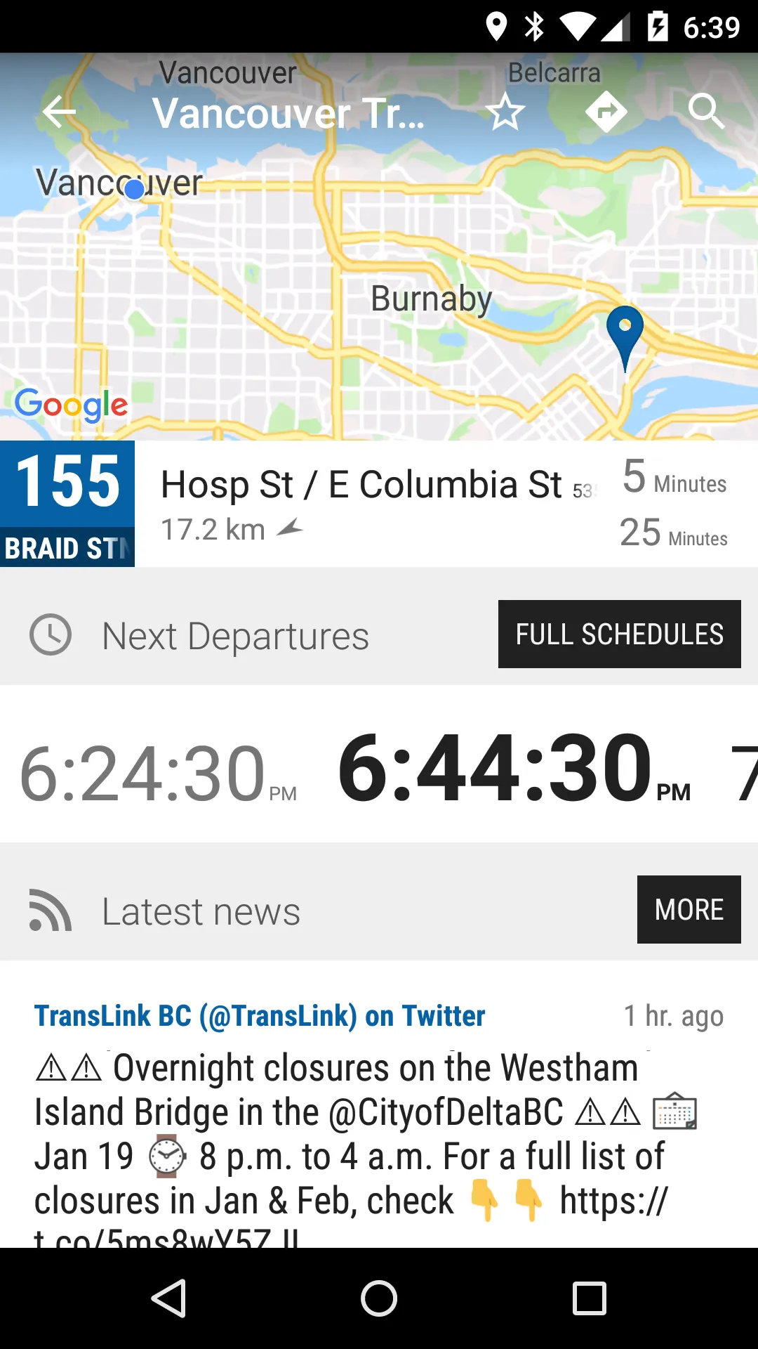 Vancouver Transit Bus - MonTr… | Indus Appstore | Screenshot