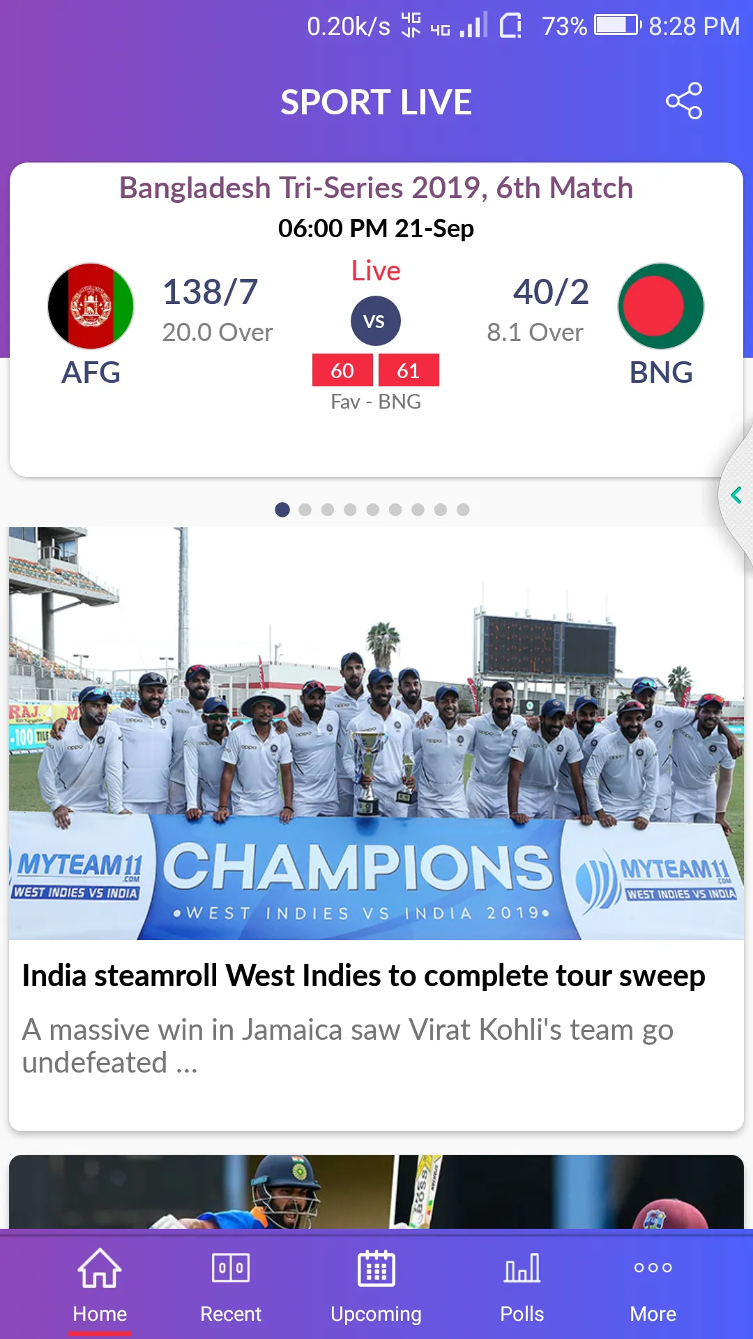 Sport Live - Cricket Live Line | Indus Appstore | Screenshot