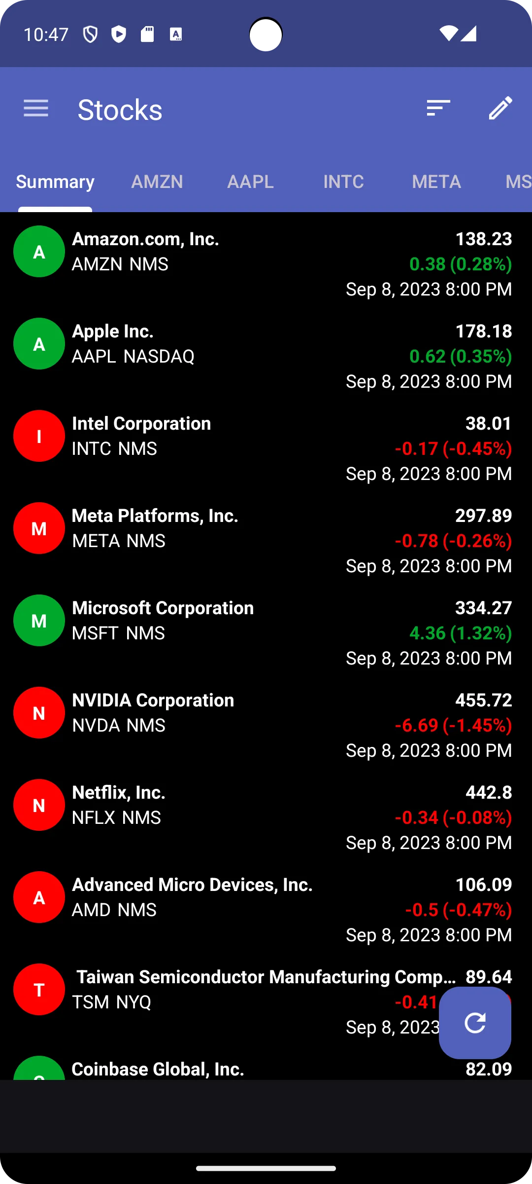 My Stocks & Markets | Indus Appstore | Screenshot