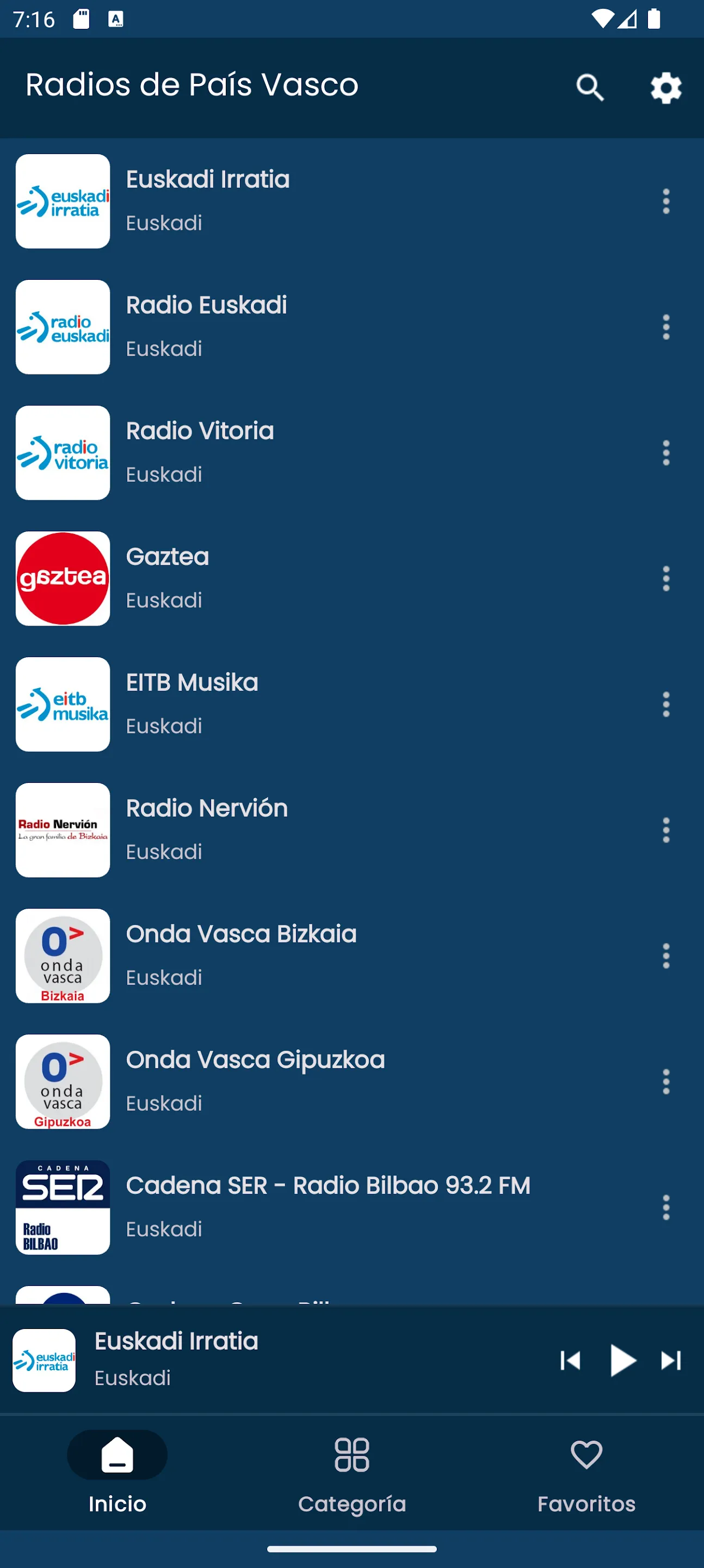 Radios from Basque Country | Indus Appstore | Screenshot