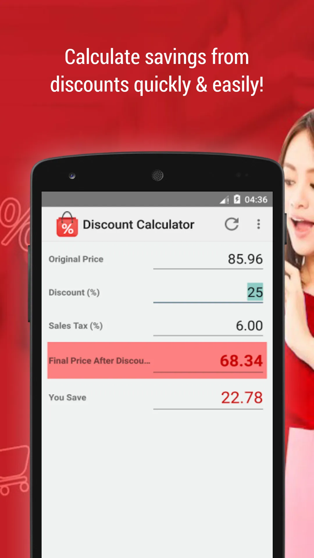 Discount Calculator | Indus Appstore | Screenshot