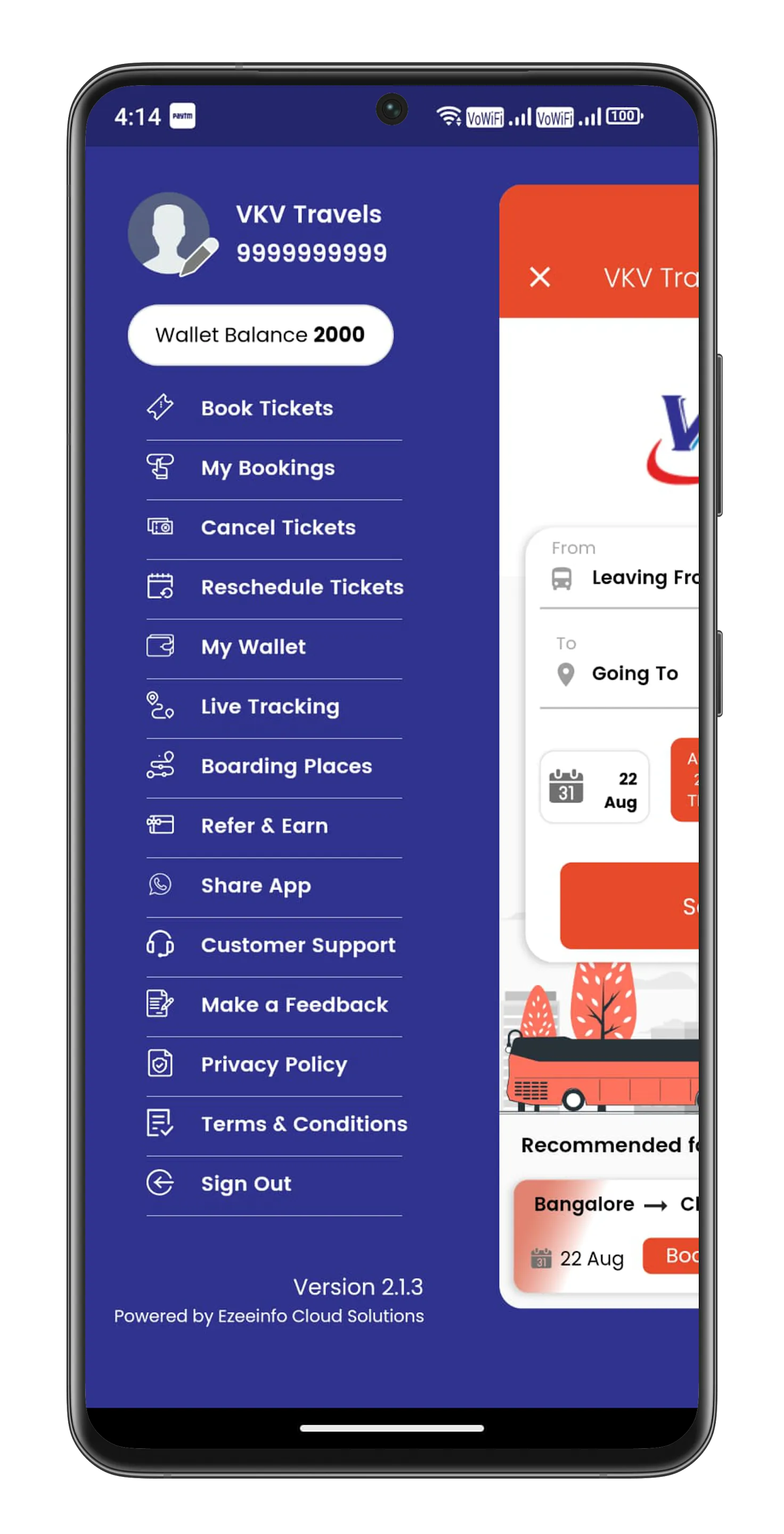 VKV Travels - Bus Tickets | Indus Appstore | Screenshot