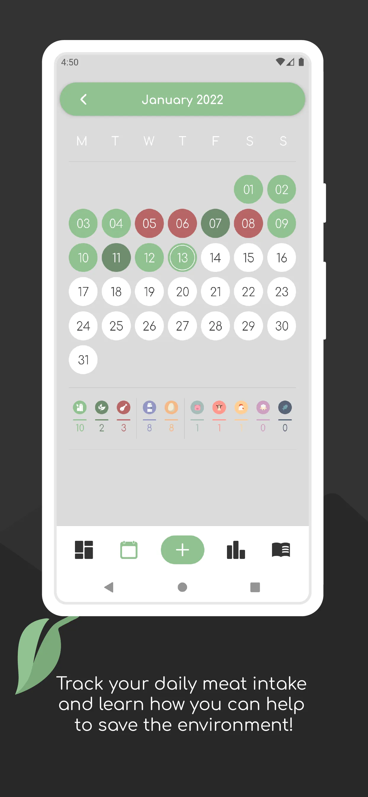 meatless - meat intake tracker | Indus Appstore | Screenshot