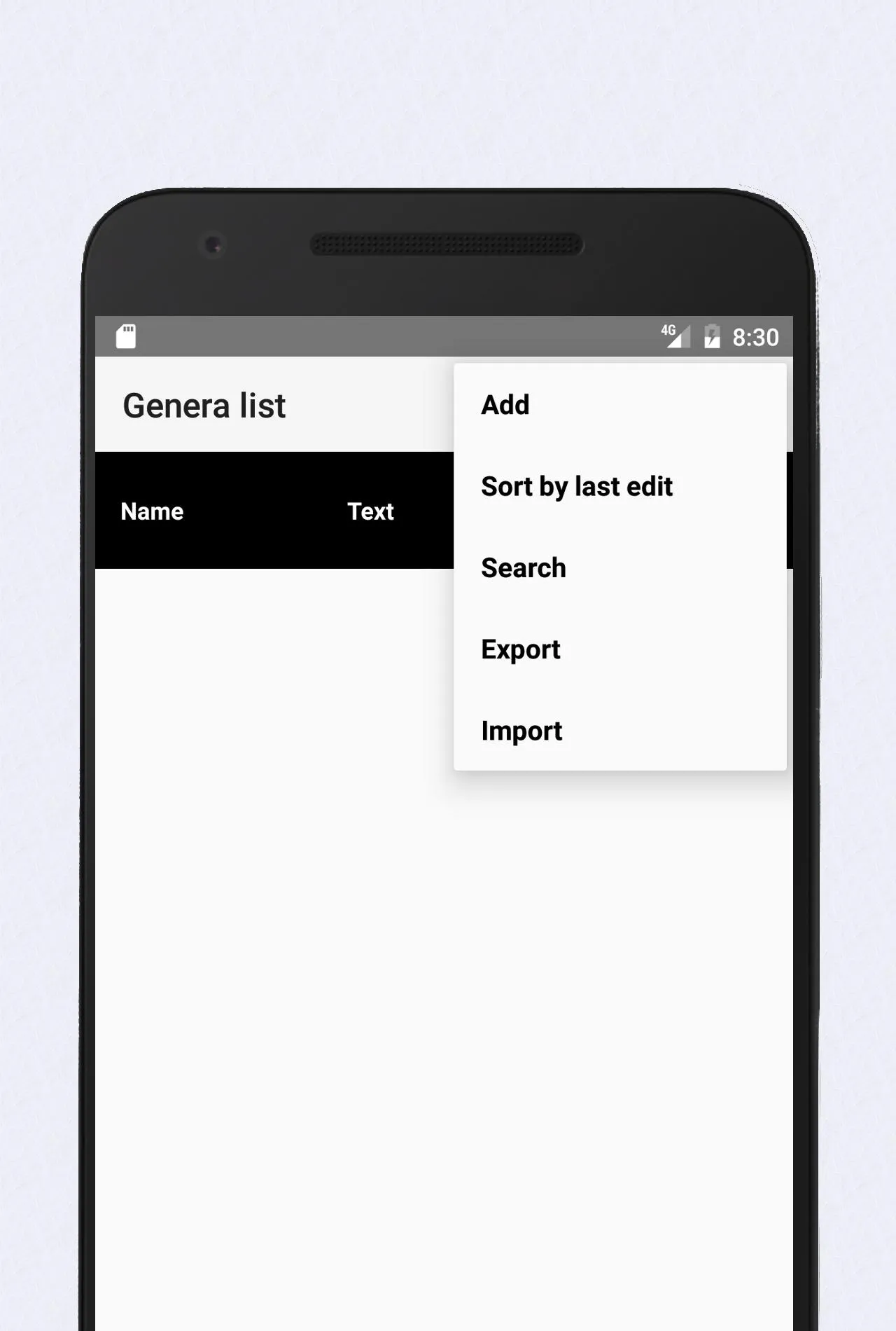 Genera list | Indus Appstore | Screenshot