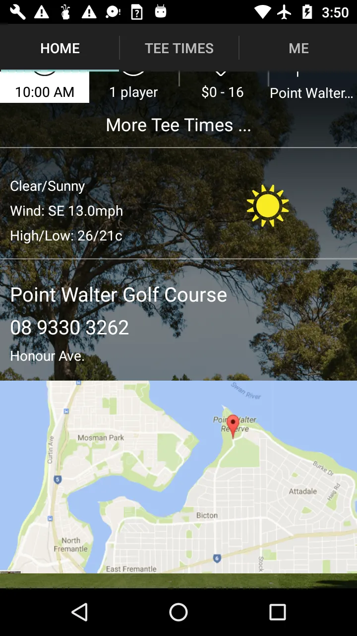 Point Walter Golf Tee Times | Indus Appstore | Screenshot