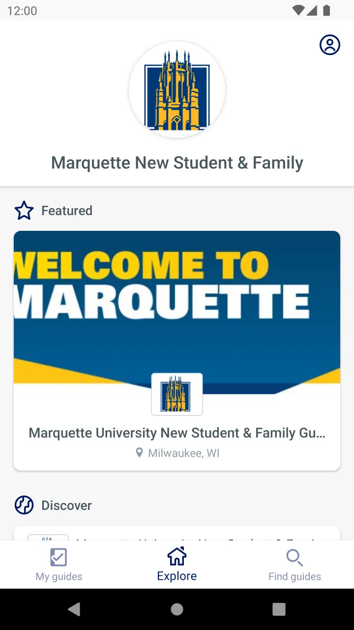 Marquette New Student & Family | Indus Appstore | Screenshot