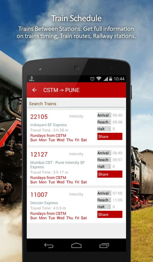 Indian Railway Time Table | Indus Appstore | Screenshot