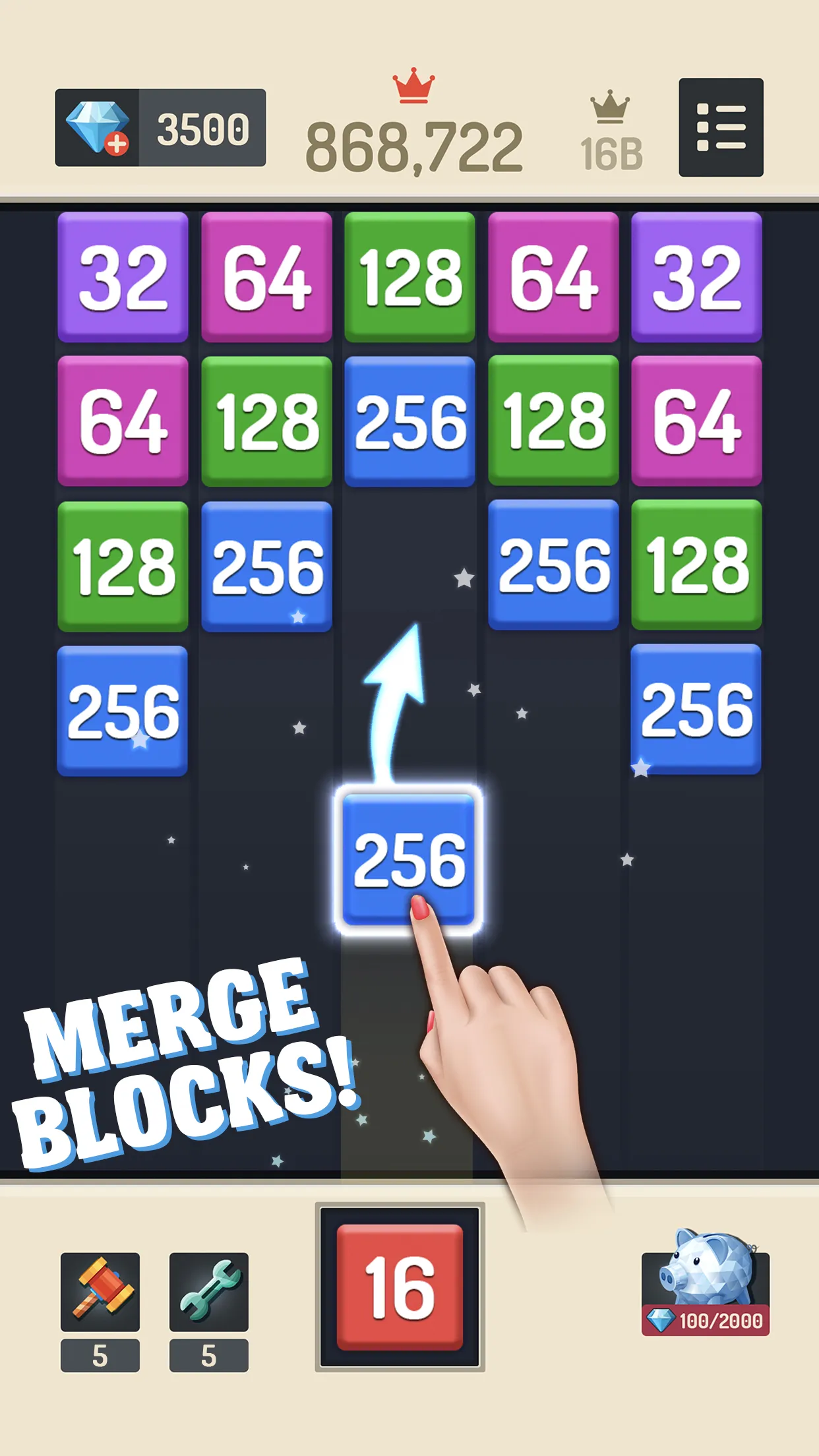 Merge Block - 2048 Puzzle | Indus Appstore | Screenshot