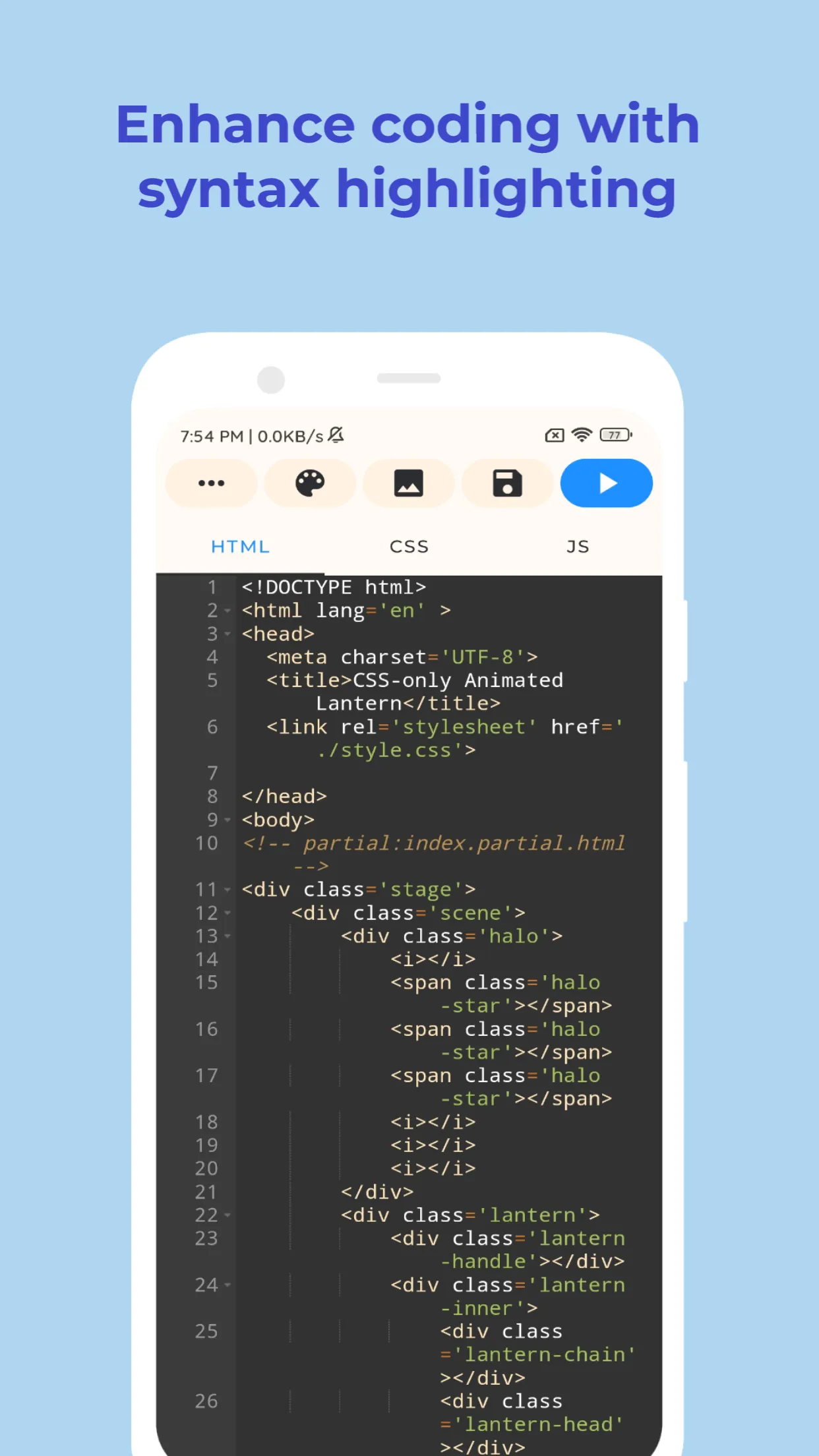 HTML Editor - HTML, CSS & JS | Indus Appstore | Screenshot