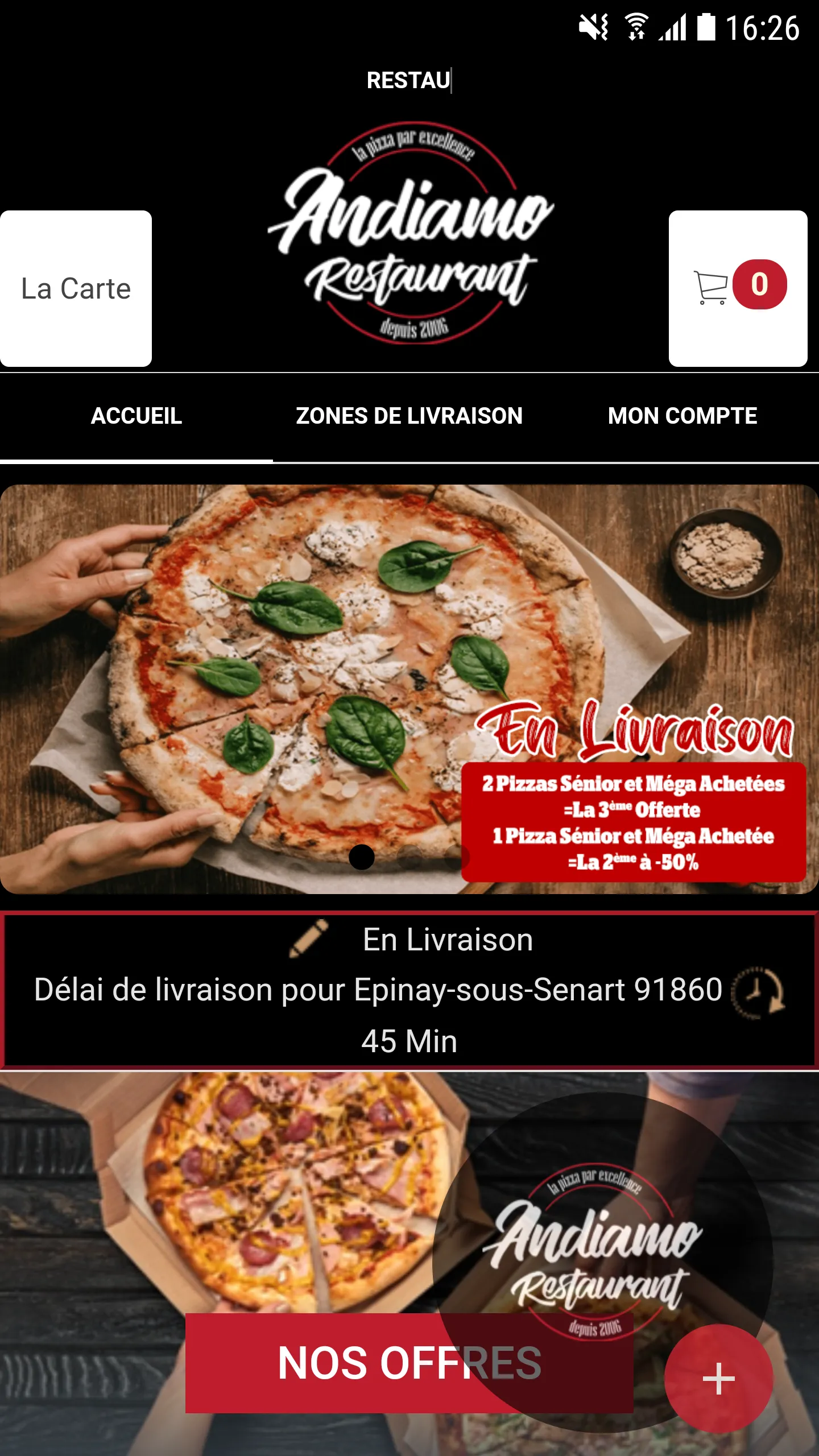 Andiamo Restaurant Combs-Ville | Indus Appstore | Screenshot