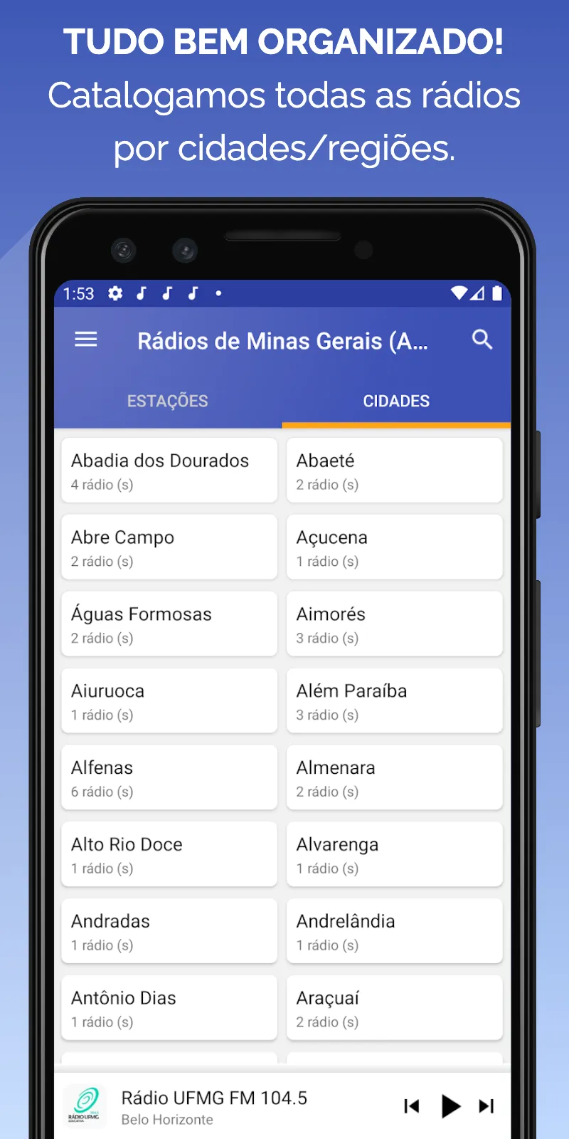 Rádios de Minas Gerais (AM/FM) | Indus Appstore | Screenshot