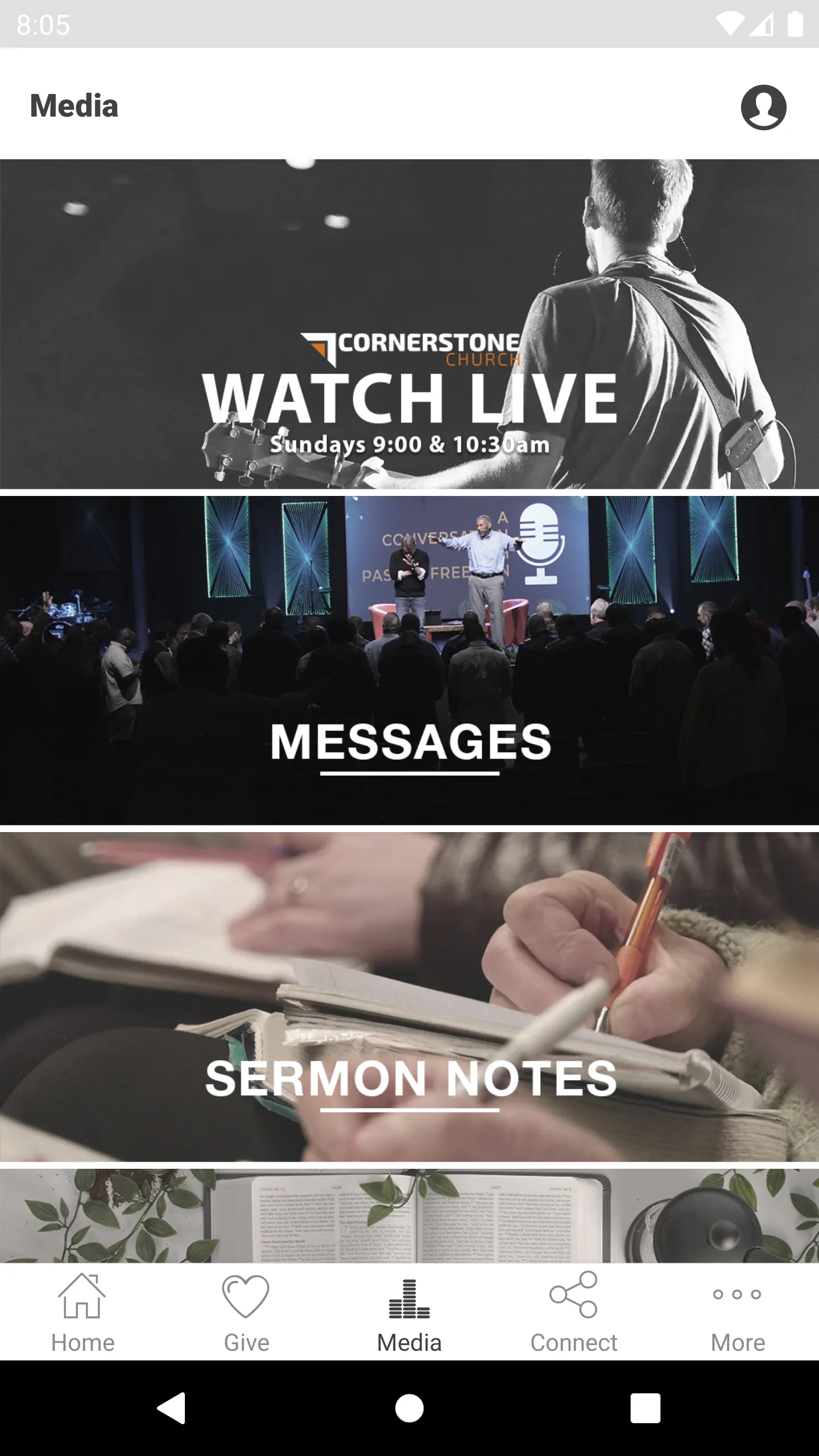 Cornerstone Church SC | Indus Appstore | Screenshot