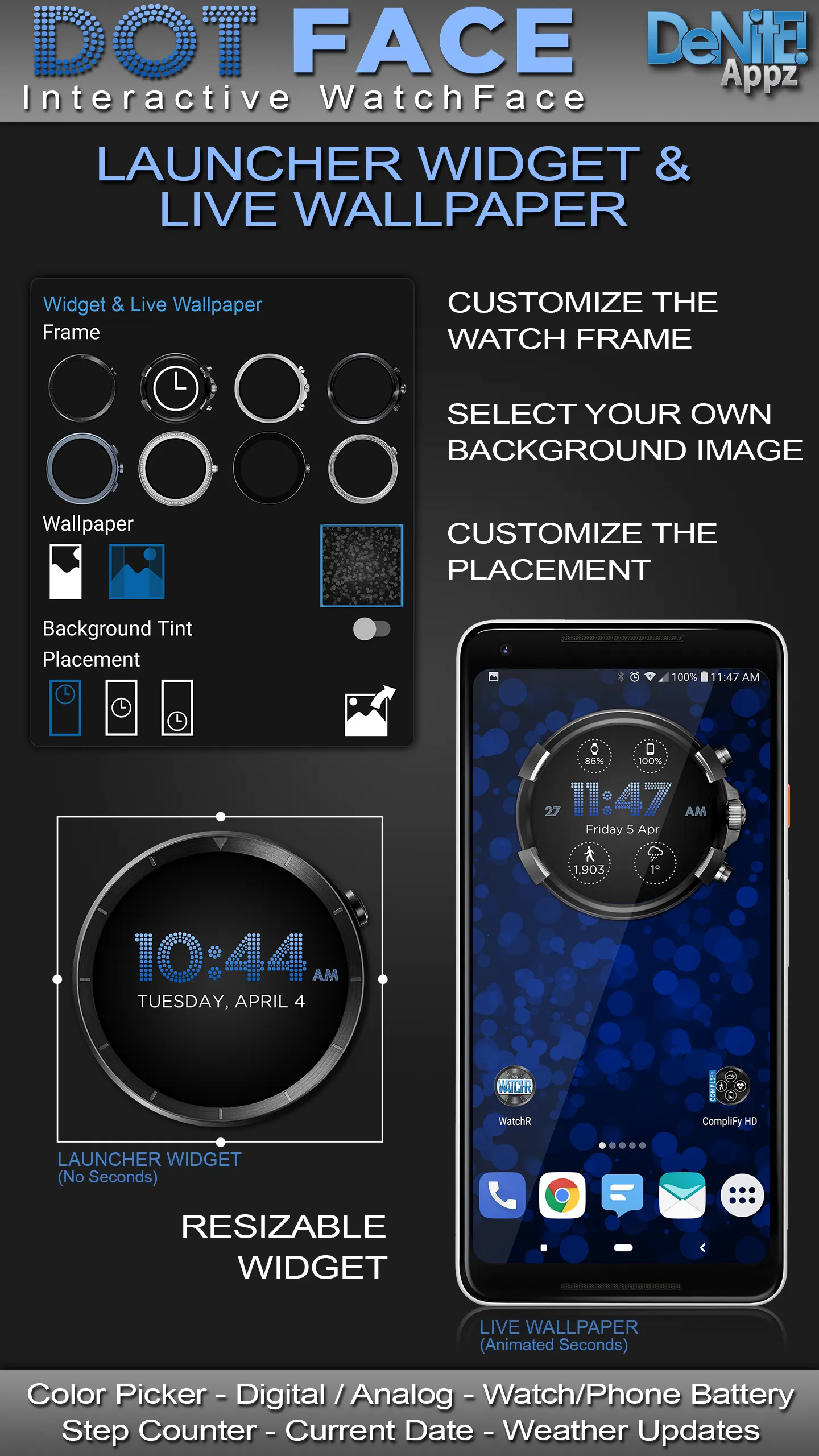 Dot Face HD Watch Face | Indus Appstore | Screenshot