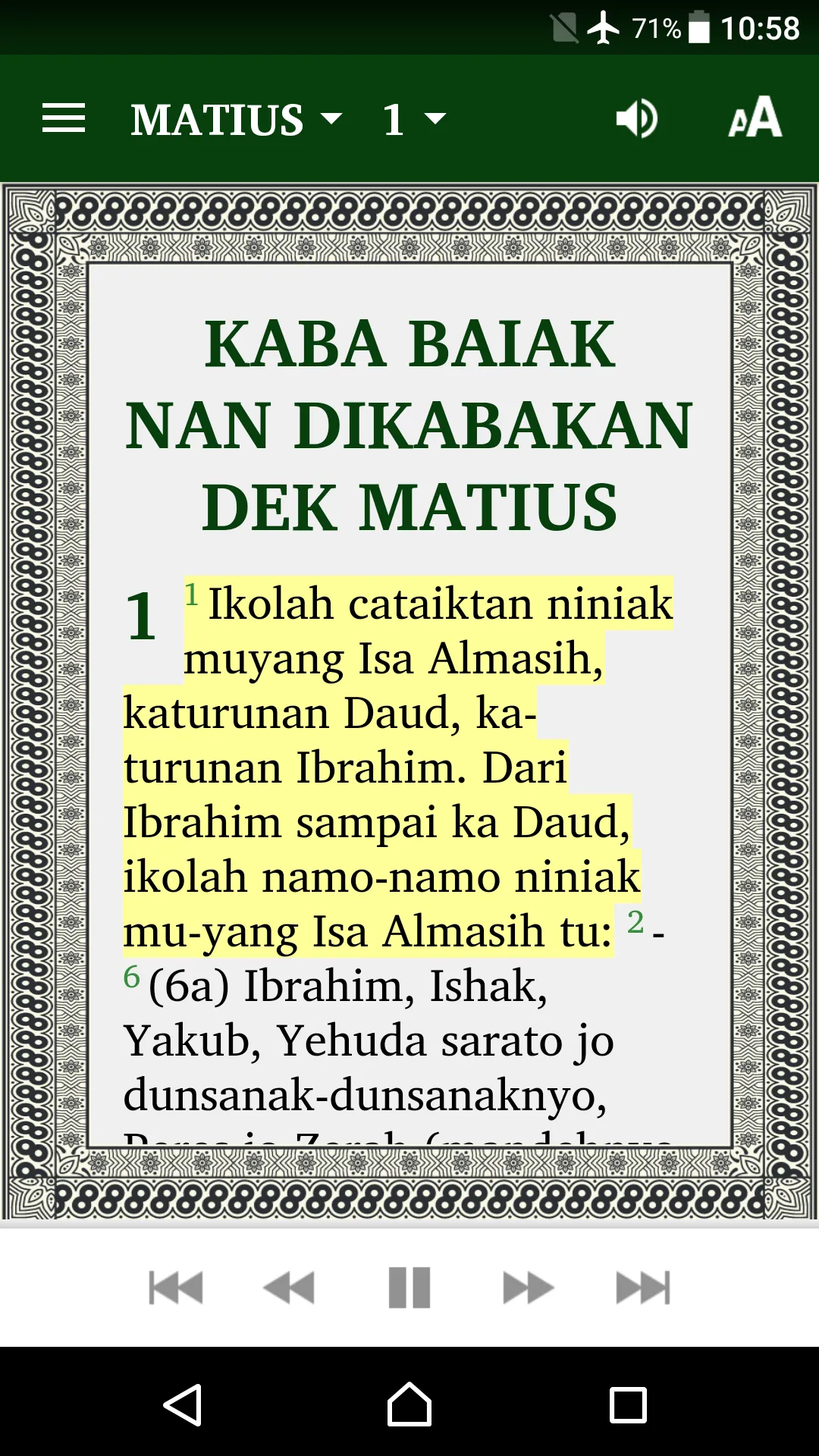 Minangkabau Bible | Indus Appstore | Screenshot