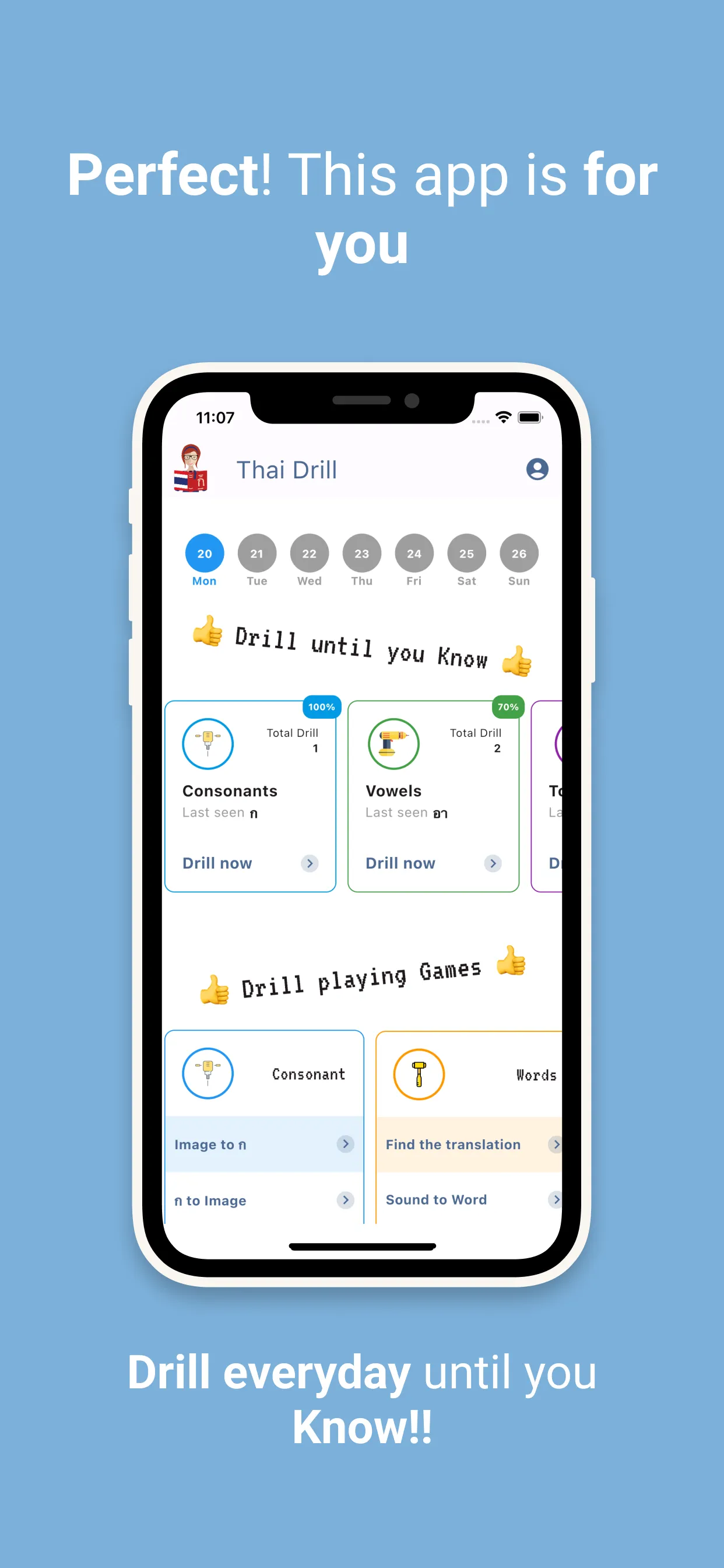 Thai Drill (Read Write S Thai) | Indus Appstore | Screenshot