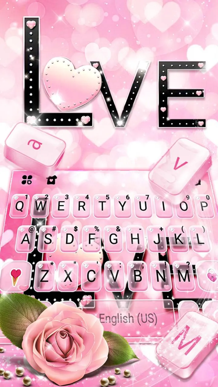 Couple Love Roses Keyboard The | Indus Appstore | Screenshot