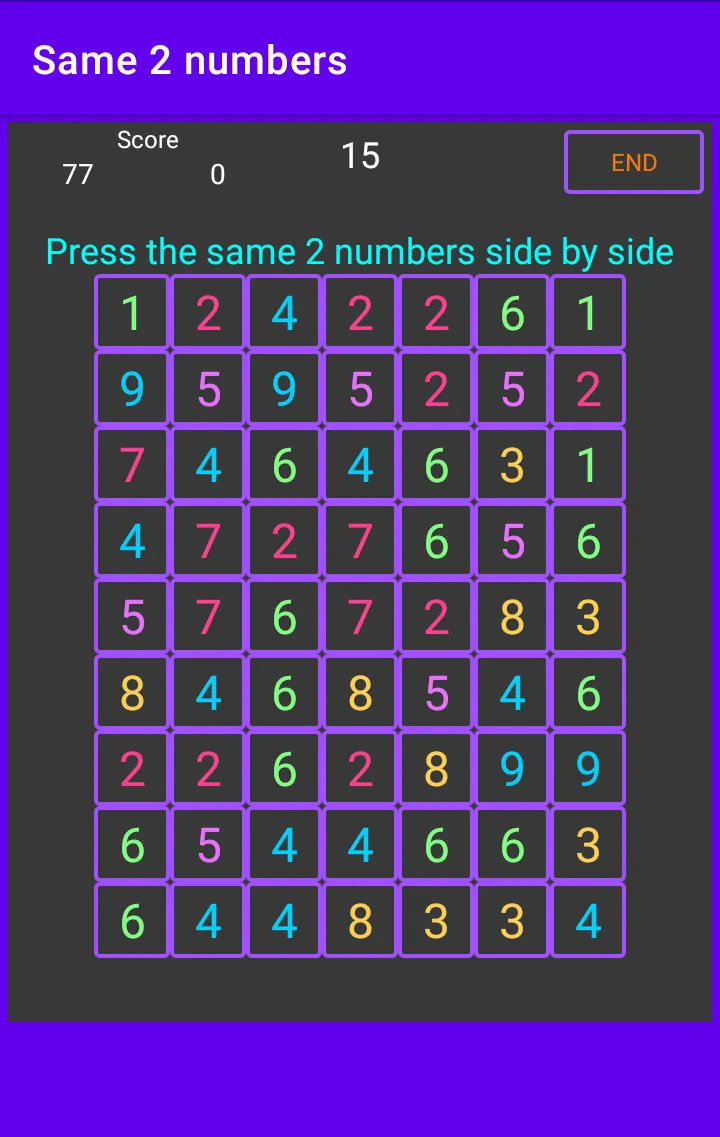 Press same 2 numbers | Indus Appstore | Screenshot