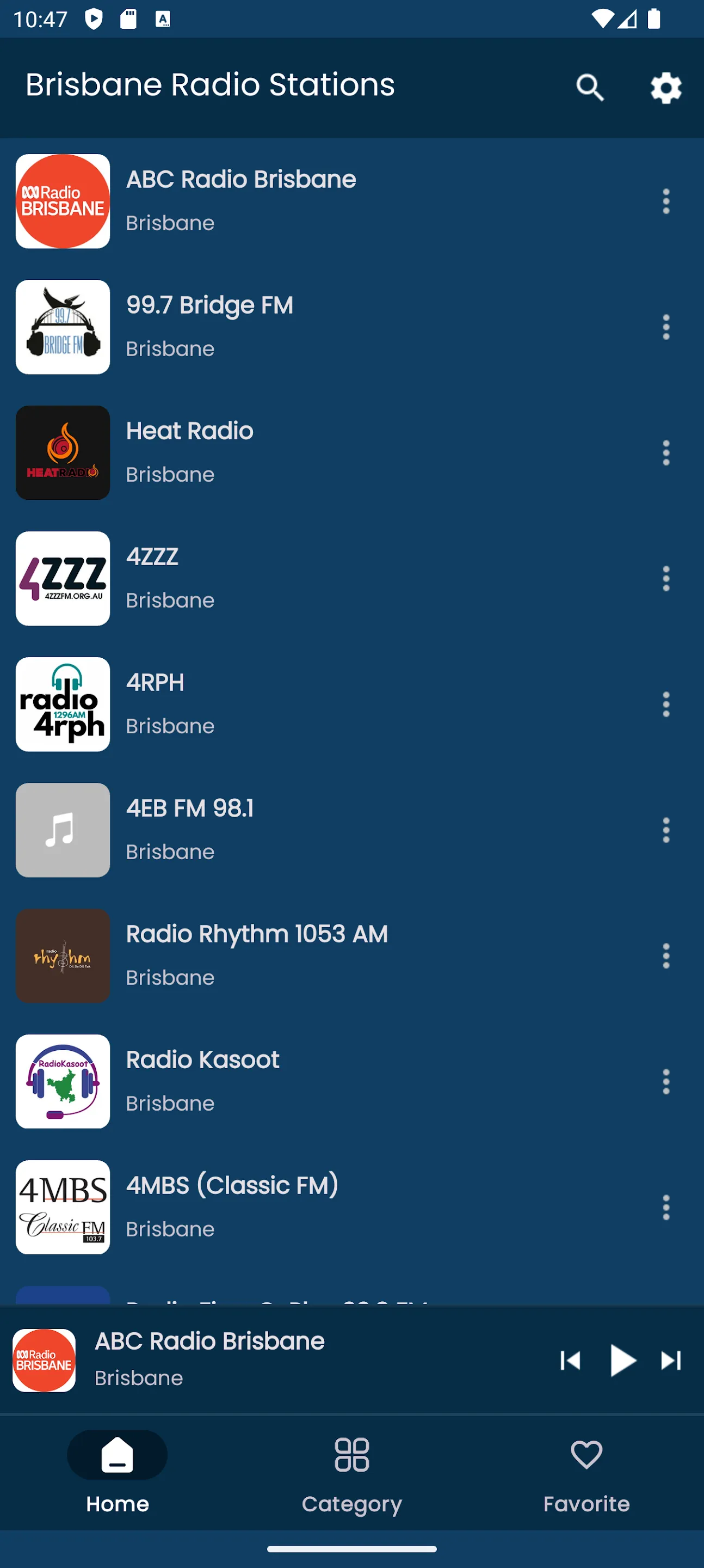 Radios from Brisbane | Indus Appstore | Screenshot