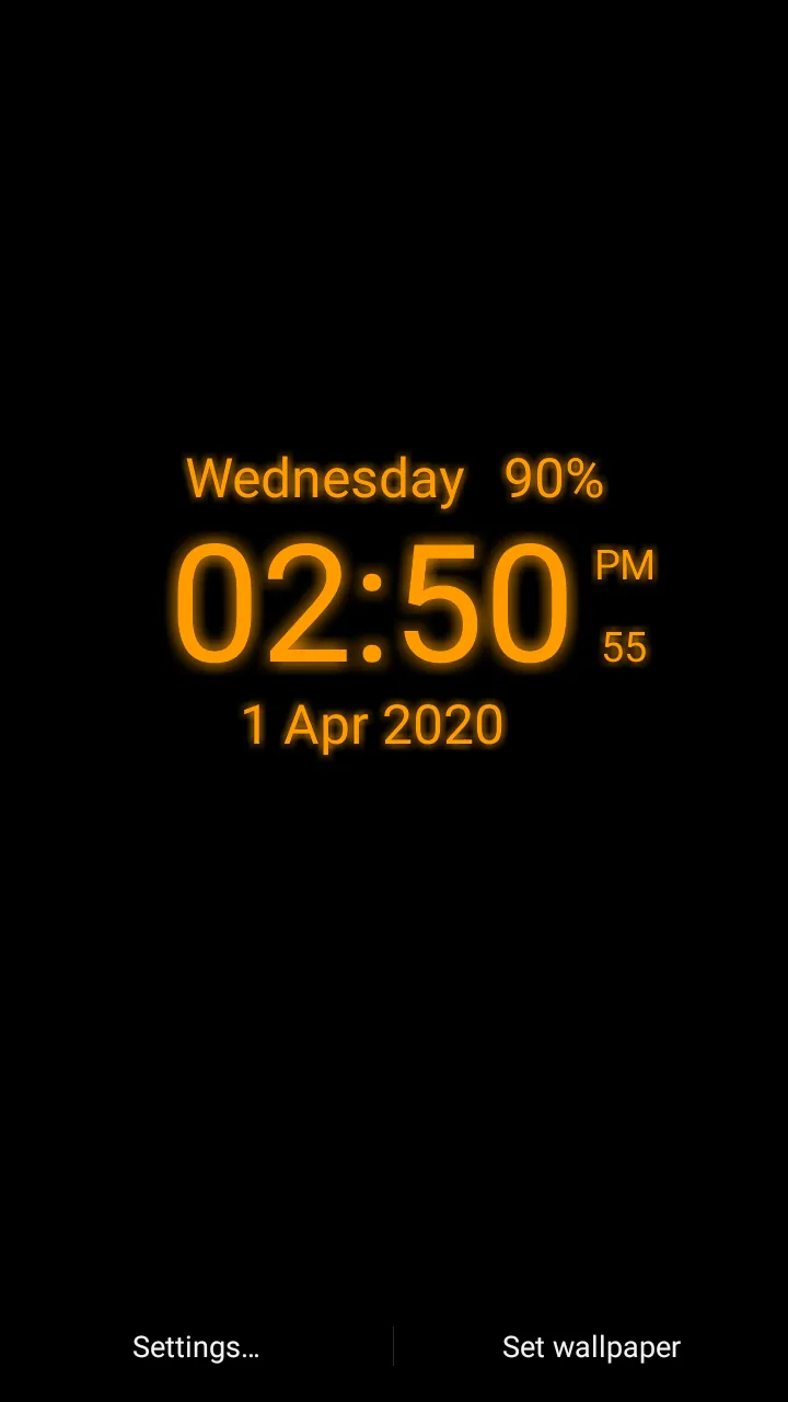 Digital Clock Live Wallpaper | Indus Appstore | Screenshot