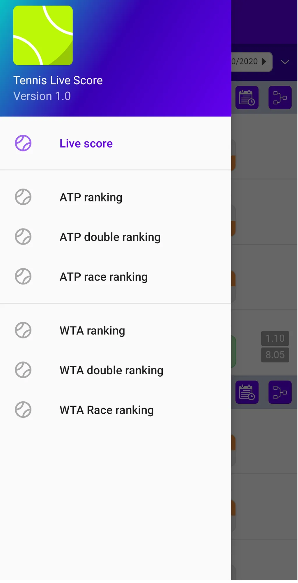 Tennis Live Scores | Indus Appstore | Screenshot