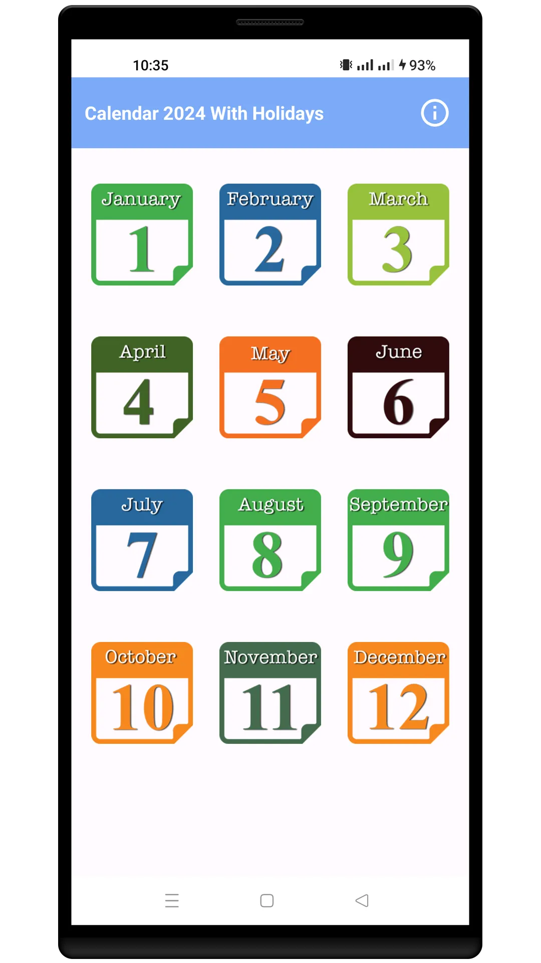 Calendar 2024 & Holidays | Indus Appstore | Screenshot