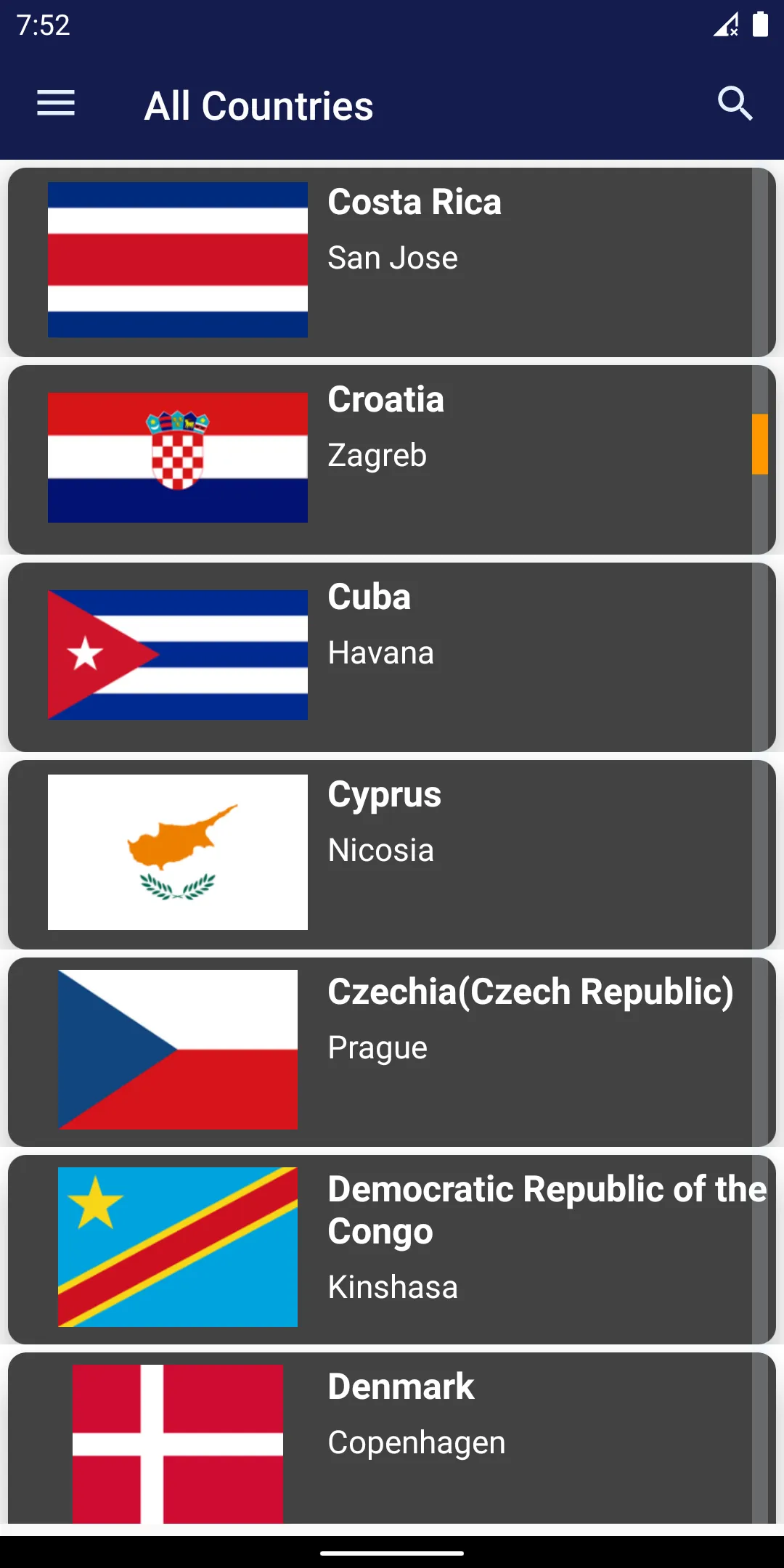 Country Capitals and Currency | Indus Appstore | Screenshot