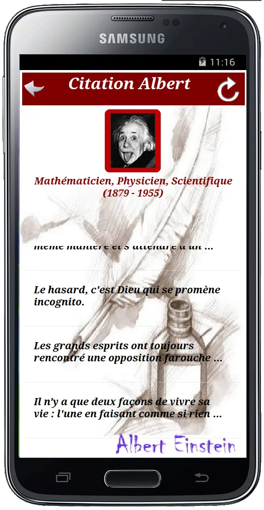 Citations de Albert Einstein | Indus Appstore | Screenshot