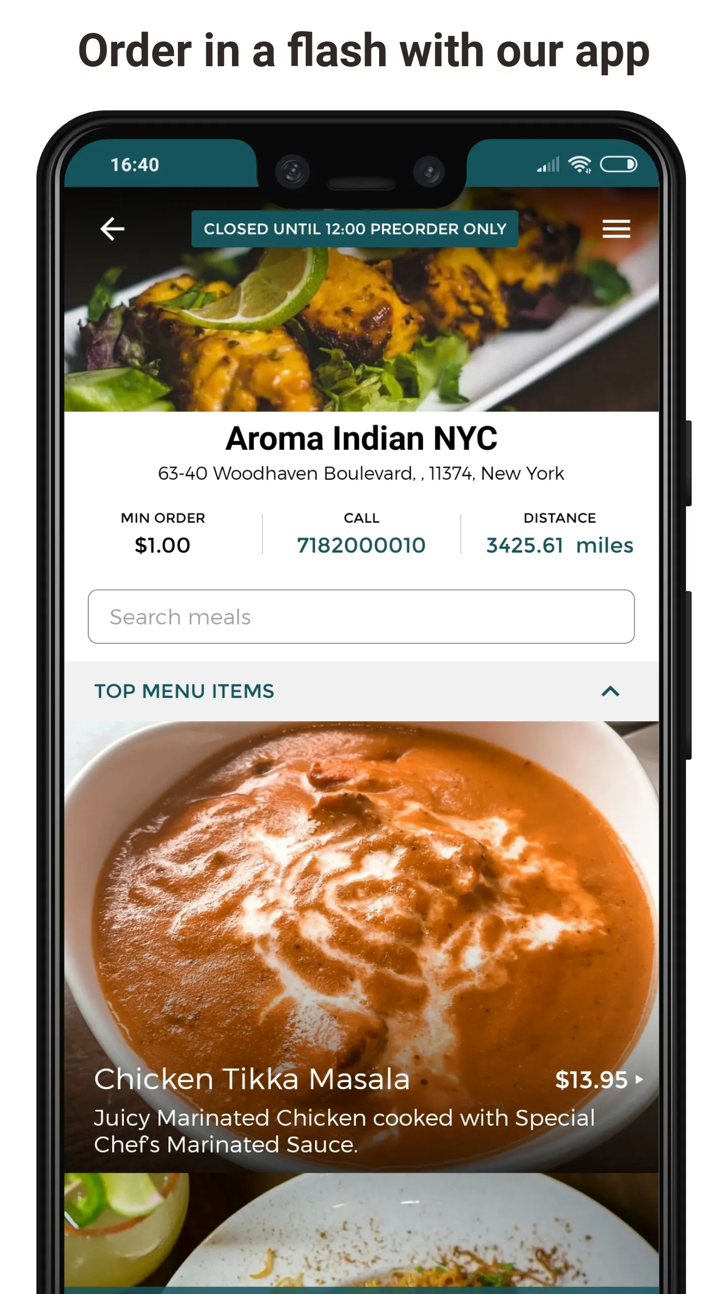 Aroma Indian NYC | Indus Appstore | Screenshot