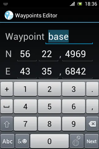 GPS Waypoints Editor | Indus Appstore | Screenshot