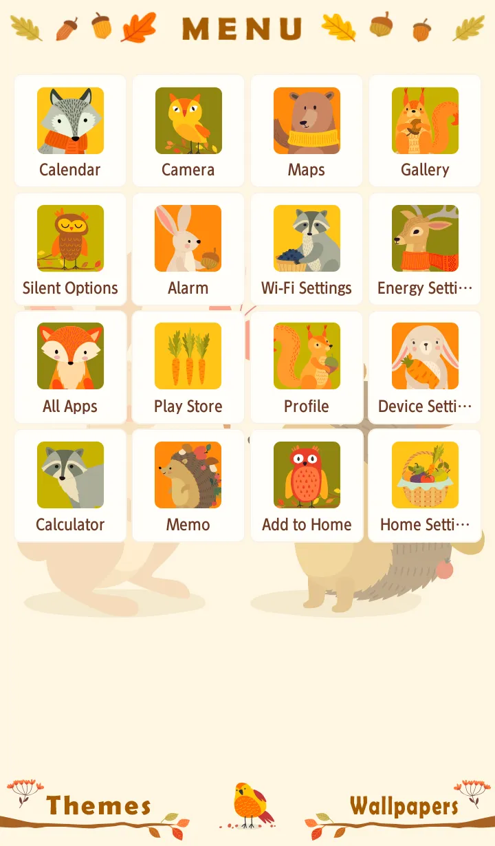 Autumn Forest Animals Theme | Indus Appstore | Screenshot