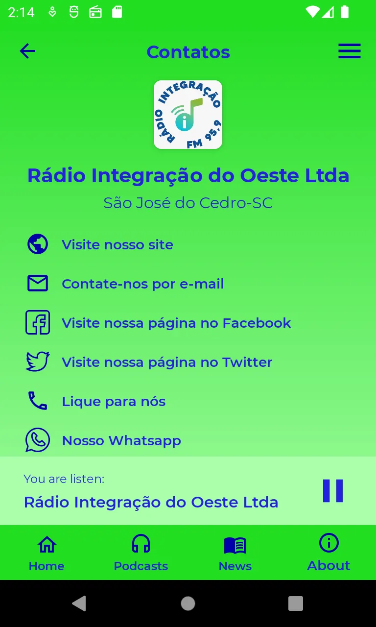 Rádio Integração FM | Indus Appstore | Screenshot