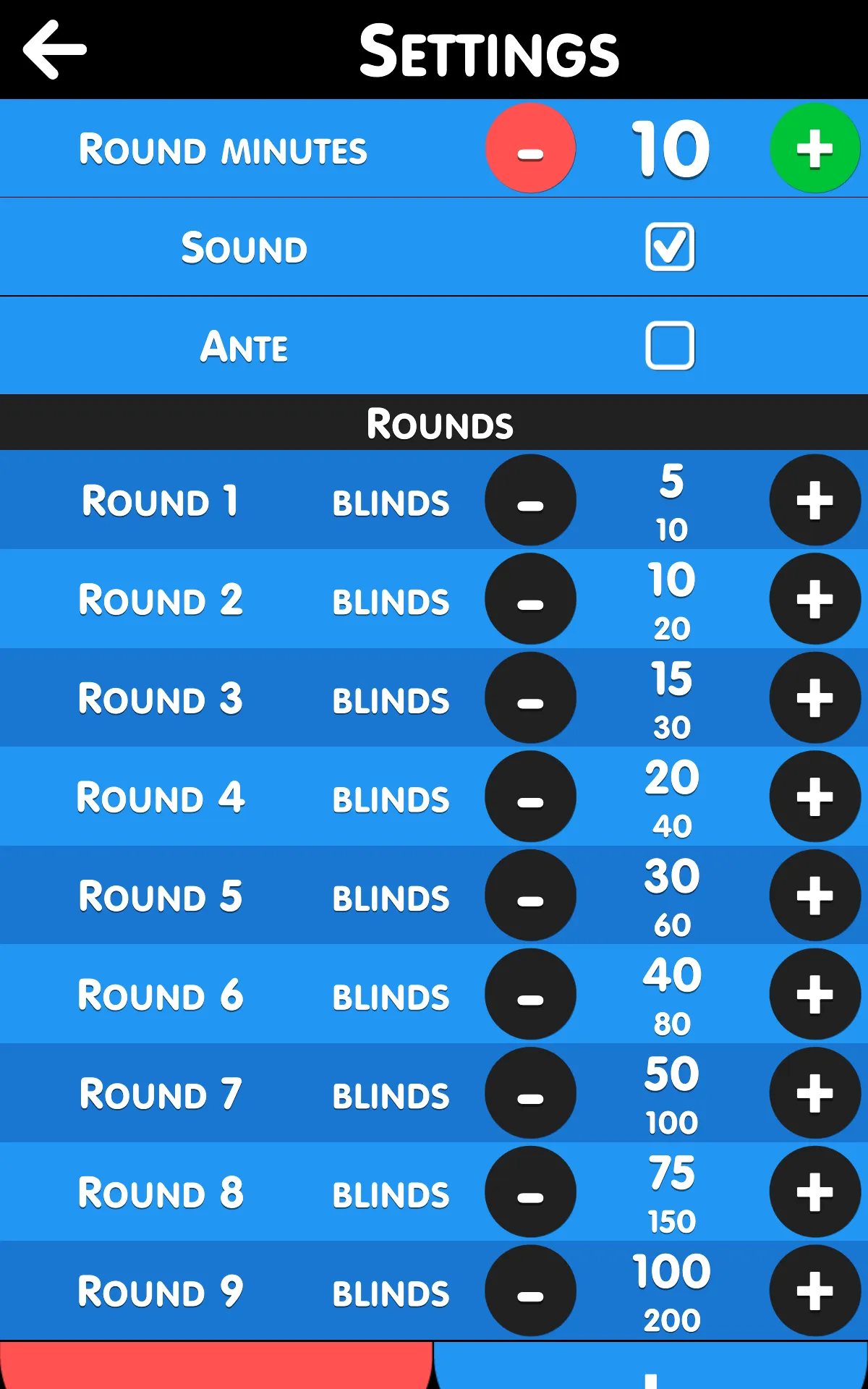 Easy Blinds - Poker Timer | Indus Appstore | Screenshot