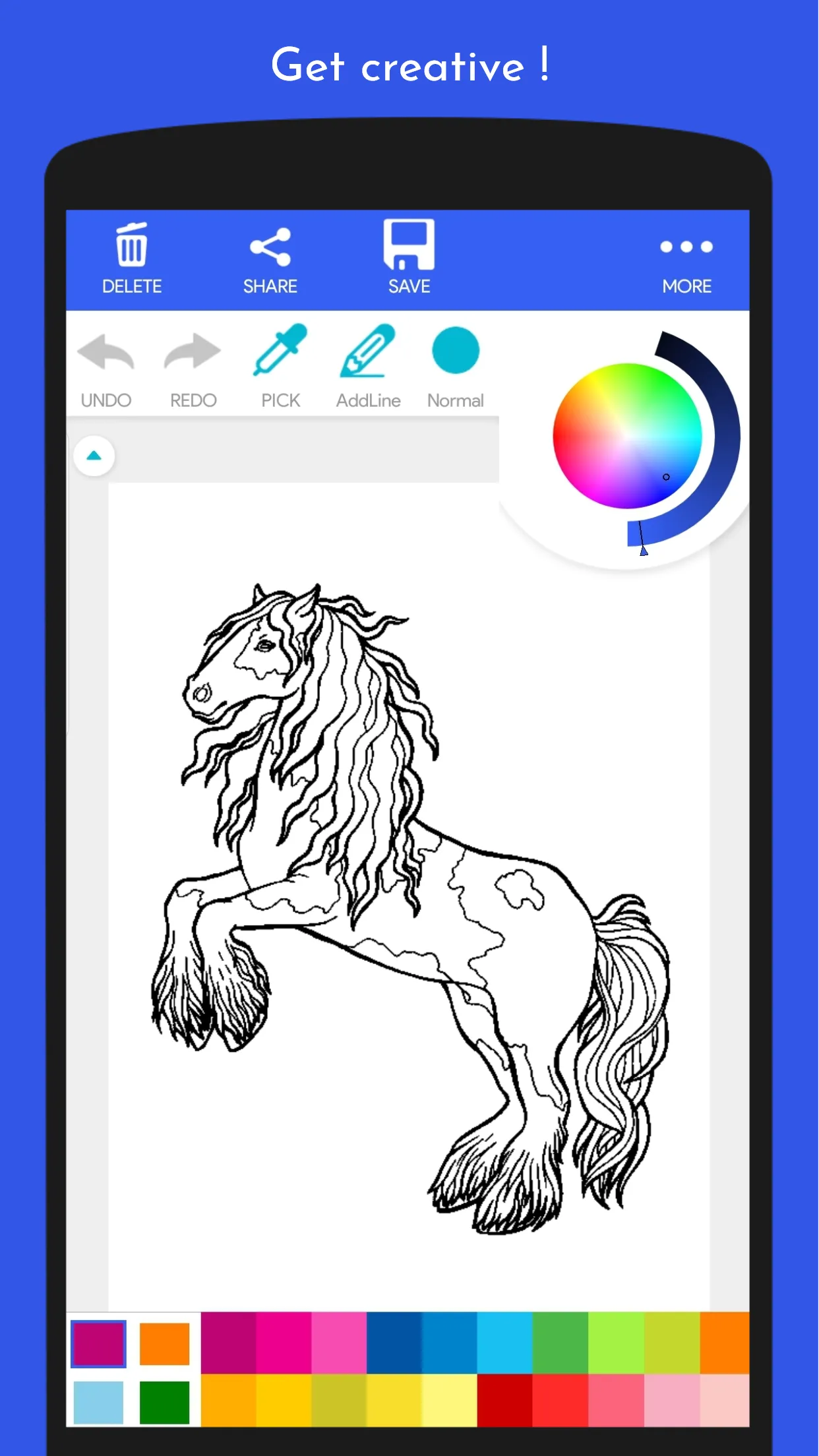 ColorFun: Horses Coloring Book | Indus Appstore | Screenshot