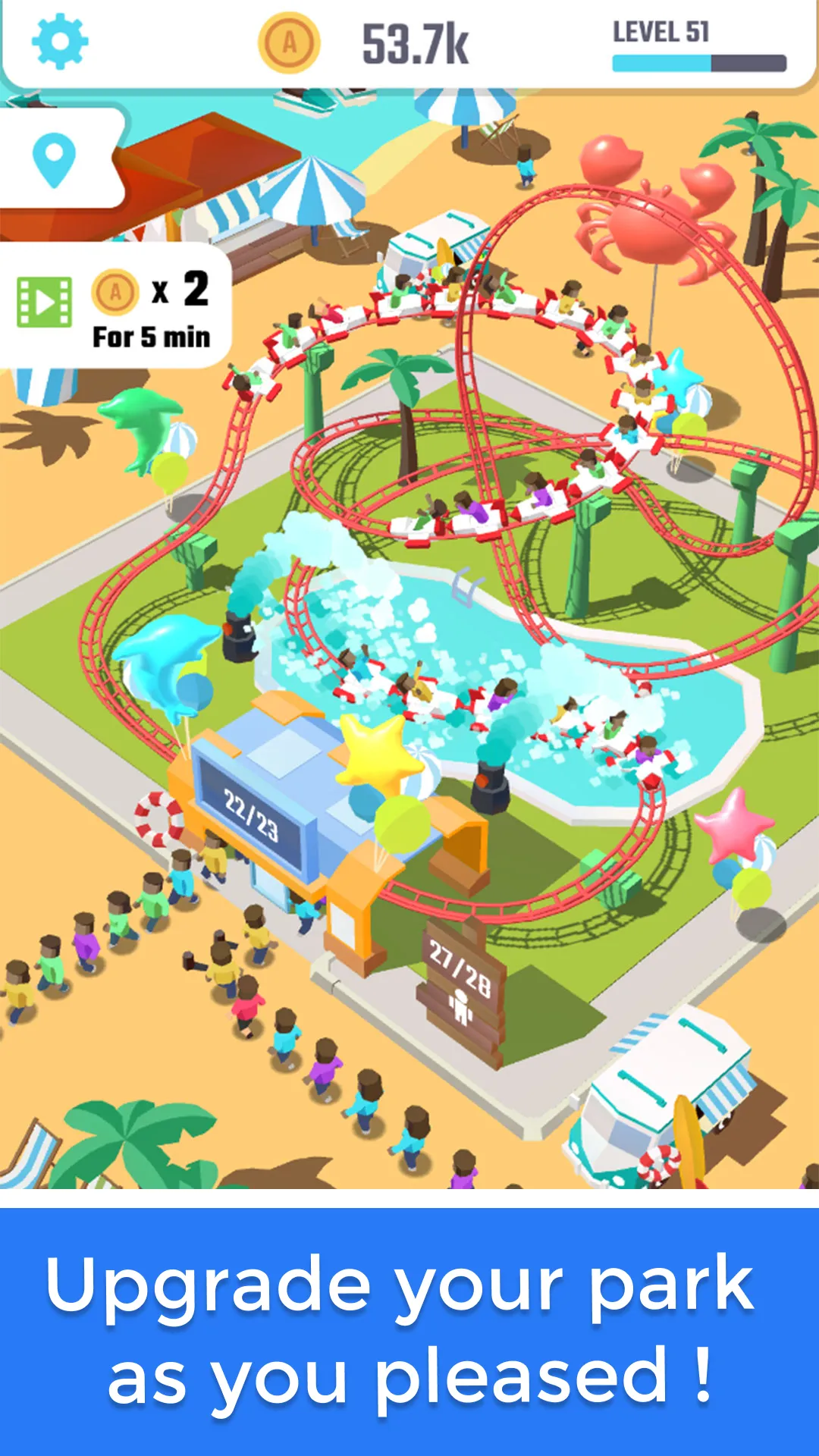 Idle Roller Coaster | Indus Appstore | Screenshot