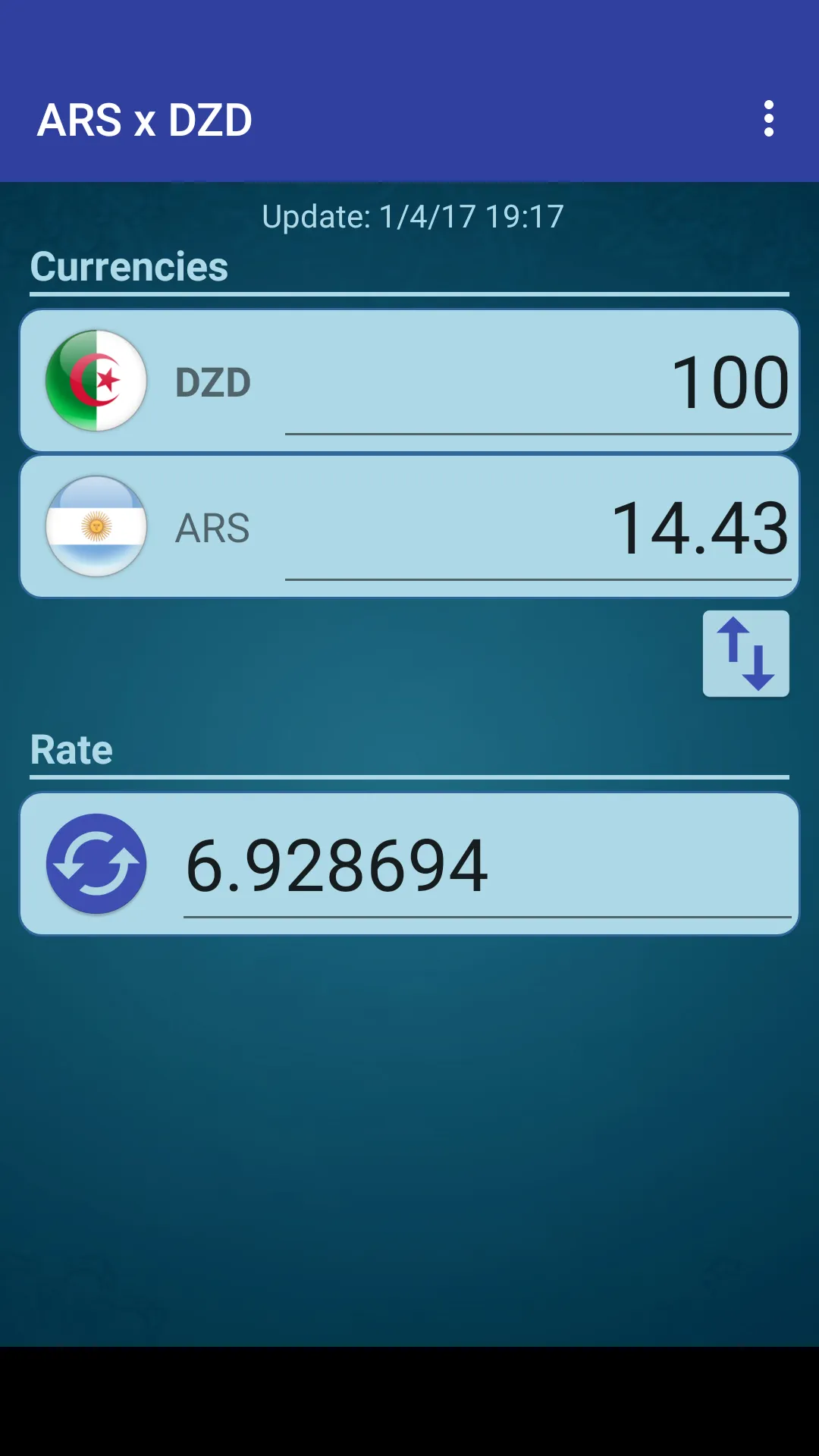 Arg. Peso x Algerian Dinar | Indus Appstore | Screenshot