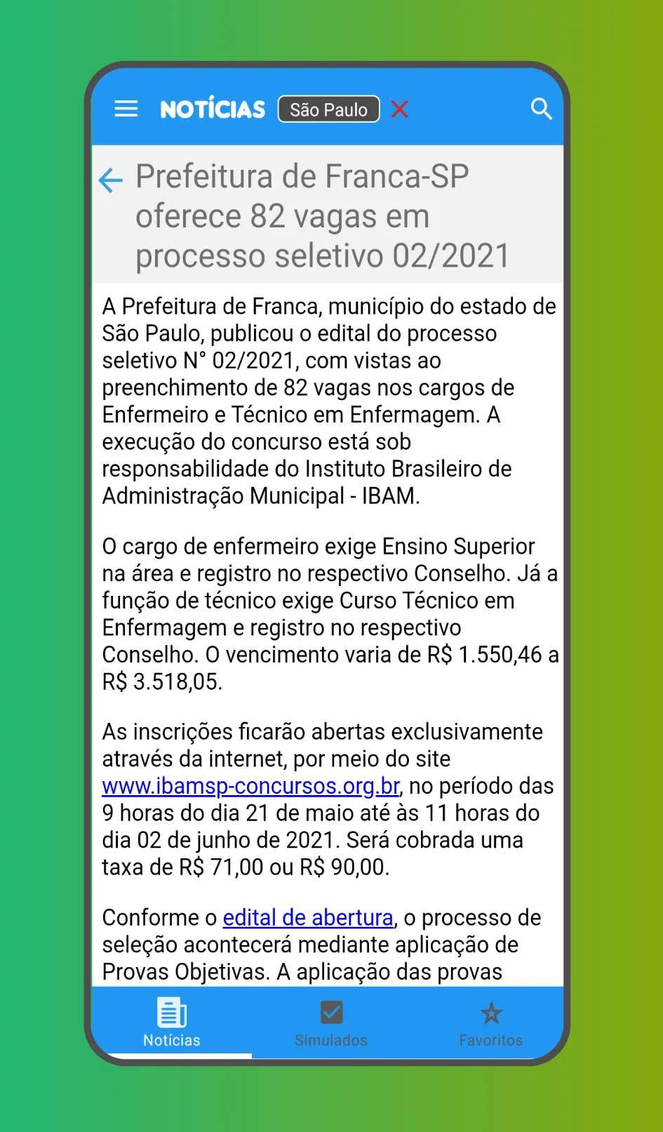 Confira Concursos | Indus Appstore | Screenshot