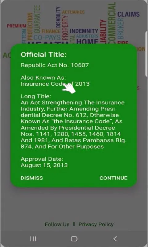 Insurance Code of 2013 | Indus Appstore | Screenshot