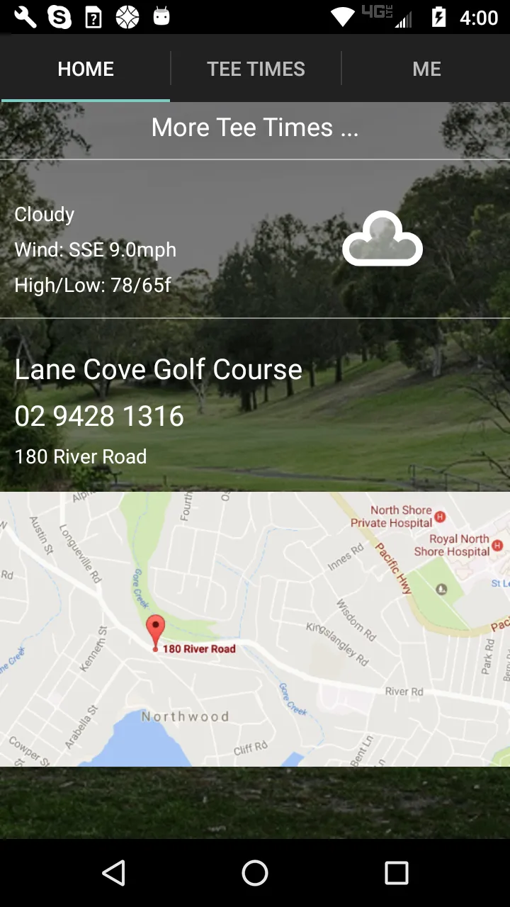 Lane Cove Golf Tee Times | Indus Appstore | Screenshot