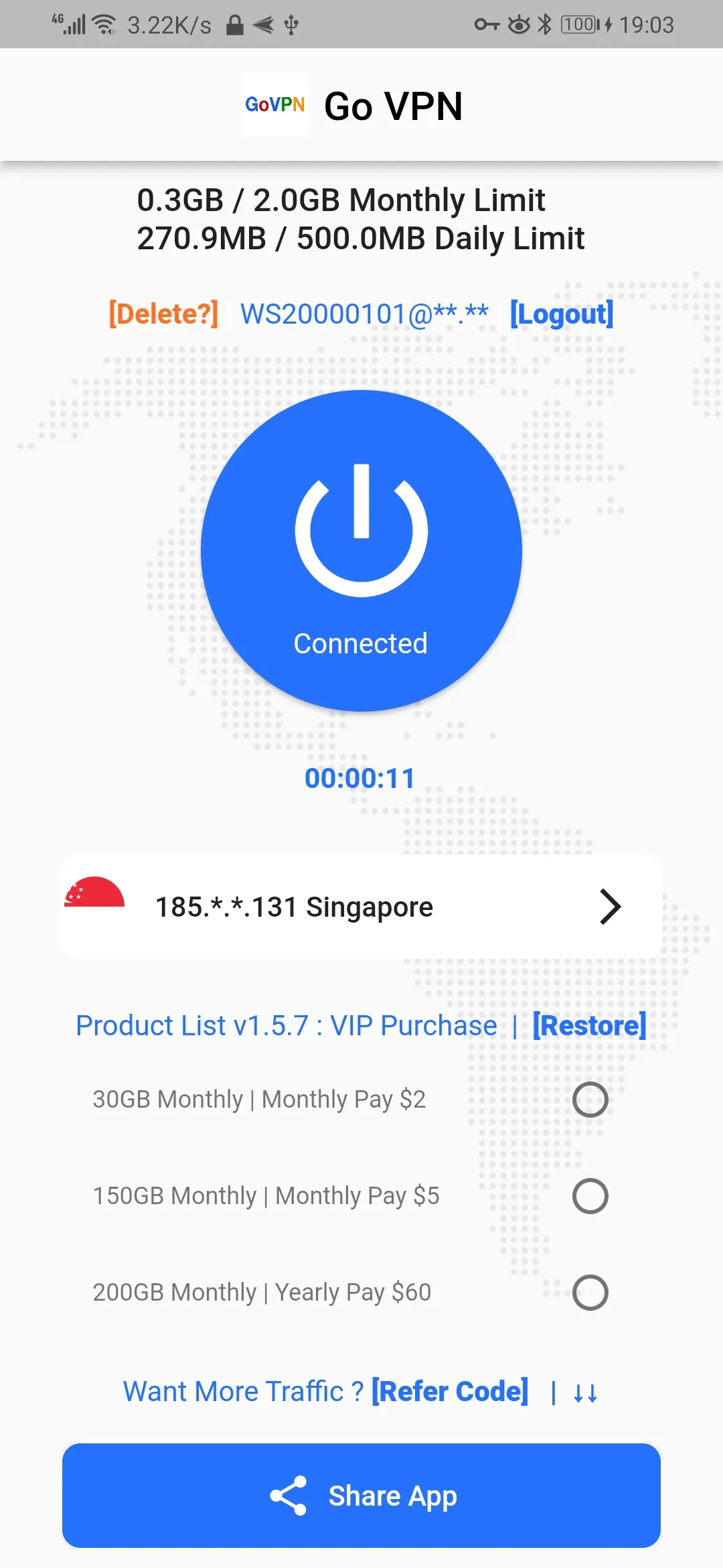 Go VPN - Google One-Key SignIn | Indus Appstore | Screenshot