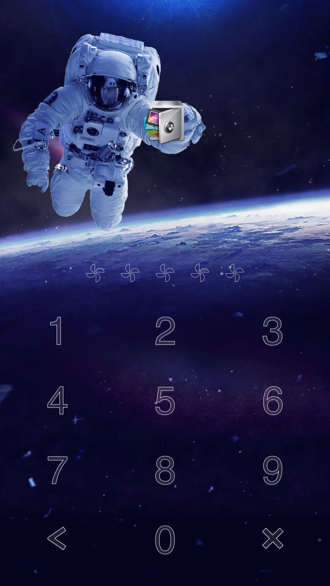 AppLock Live Theme Astronaut | Indus Appstore | Screenshot