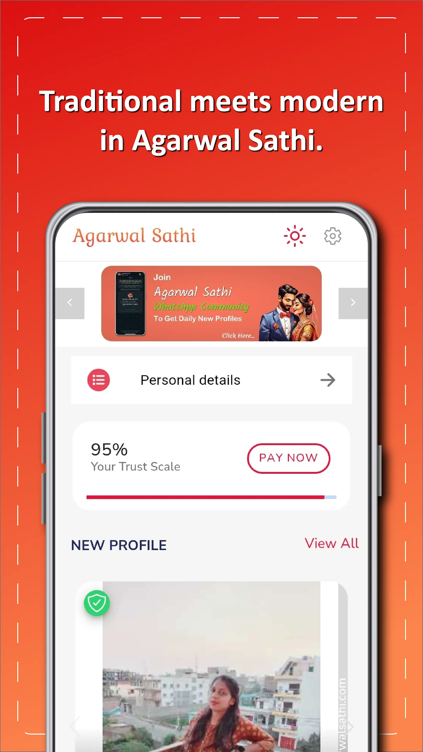 Agarwal Sathi - Matrimony App | Indus Appstore | Screenshot