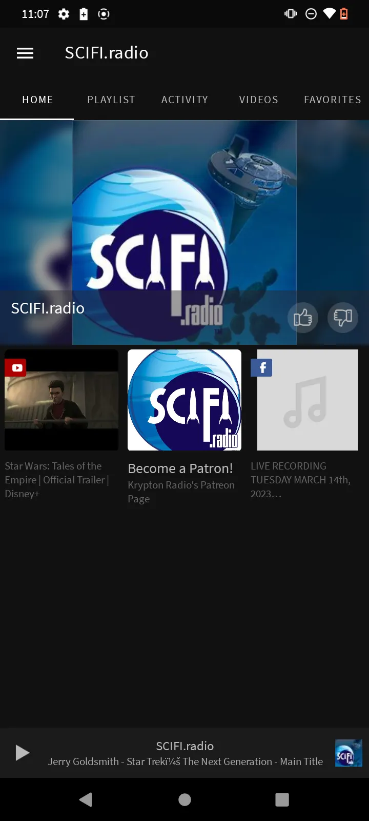 SCIFI.radio | Indus Appstore | Screenshot